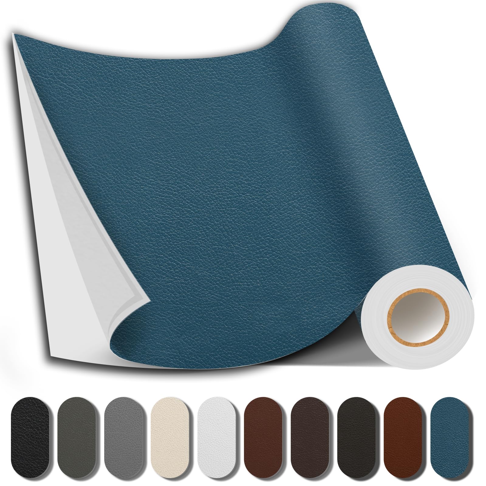 Shagoom Leather Repair Patch, Repair Patch Self Adhesive Waterproof, DIY Large Vinyl Patches for Couches, Furniture, Kitchen Cabinets, Wall （Beige, 3.5X79 Inch）