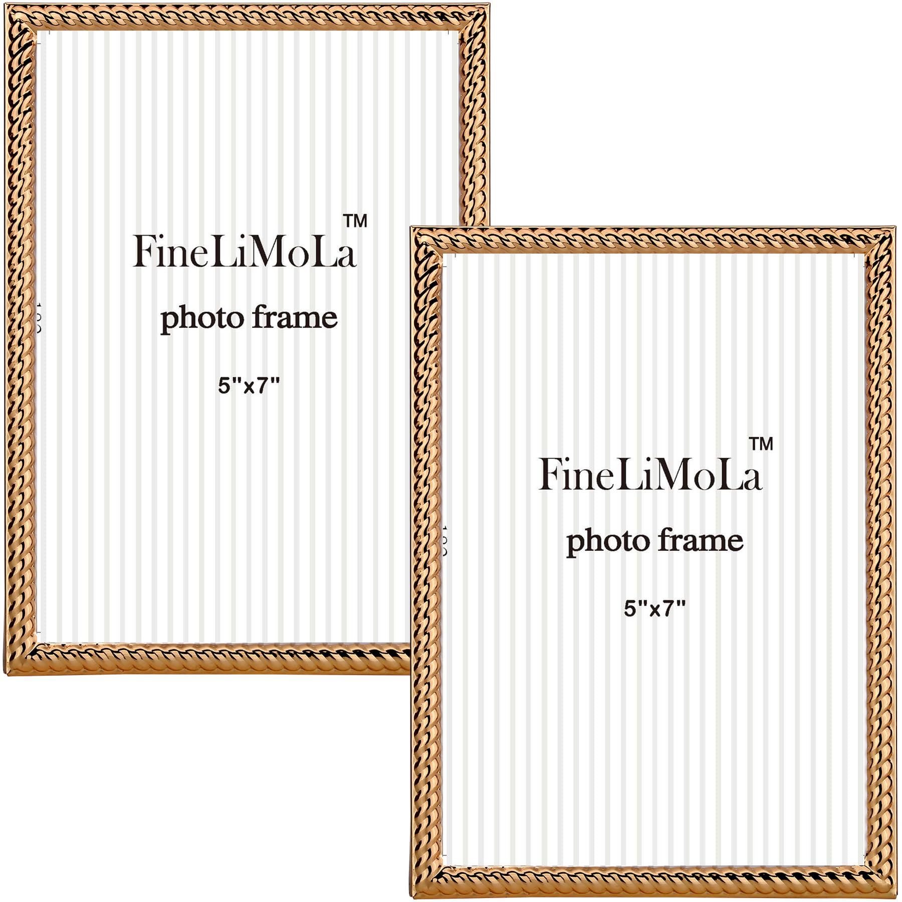 4x4 Gold Rope Design Metal Picture Frame With Mat for 3x3'', Premium Velvet Backing Real Glass Front Desktop & Wall Display Elegant Home Decor