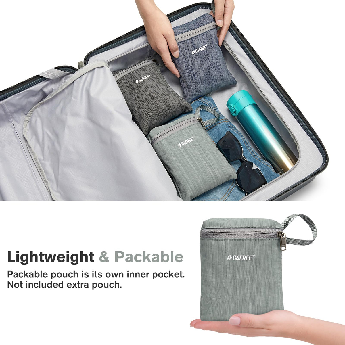 G4Free 10L/15L Hiking Backpack Lightweight Packable Hiking Daypack Small Travel Outdoor Foldable Shoulder Bag
