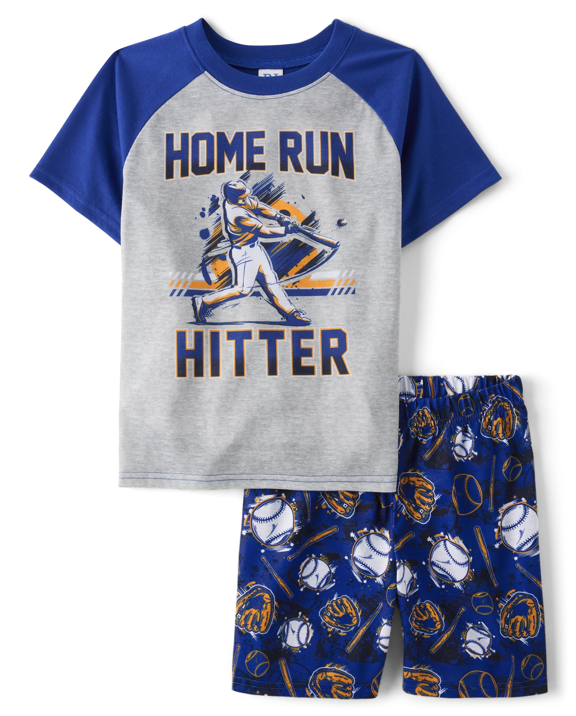 The Children's Place boys Short Sleeve Top and Shorts,2 Piece Pajama Set