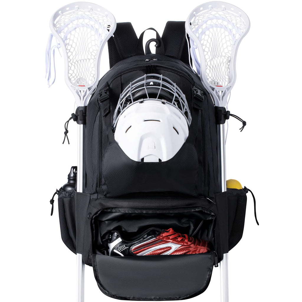 GoHimal Lacrosse Bag Extra Large Lacrosse Backpack with Tow Stick Holder