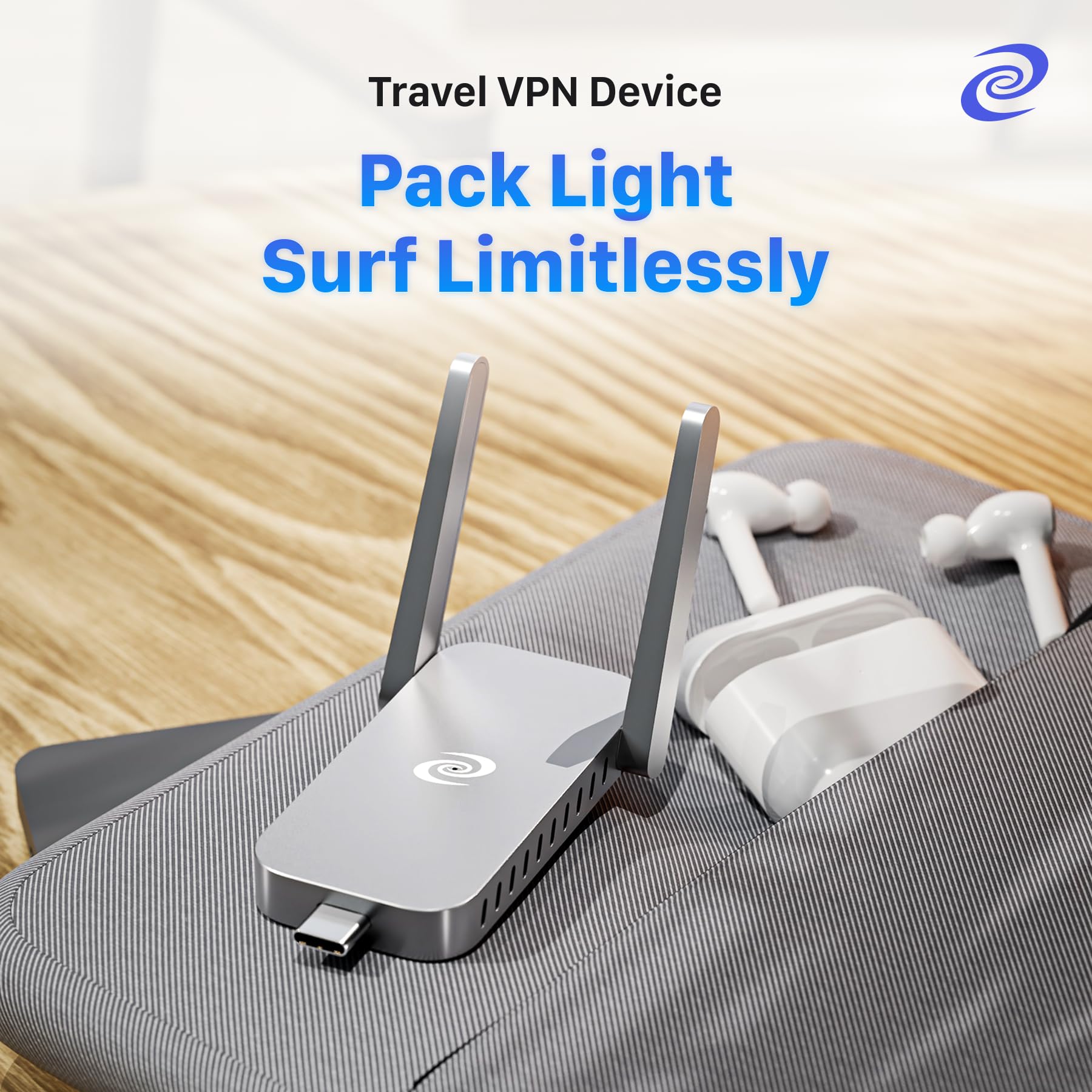 Deeper Connect Air Portable WiFi Wireless Router Hotspot Device, Lifetime Free Router VPN for Travel Privacy, Compact VPN Routers for Home and Remote Work