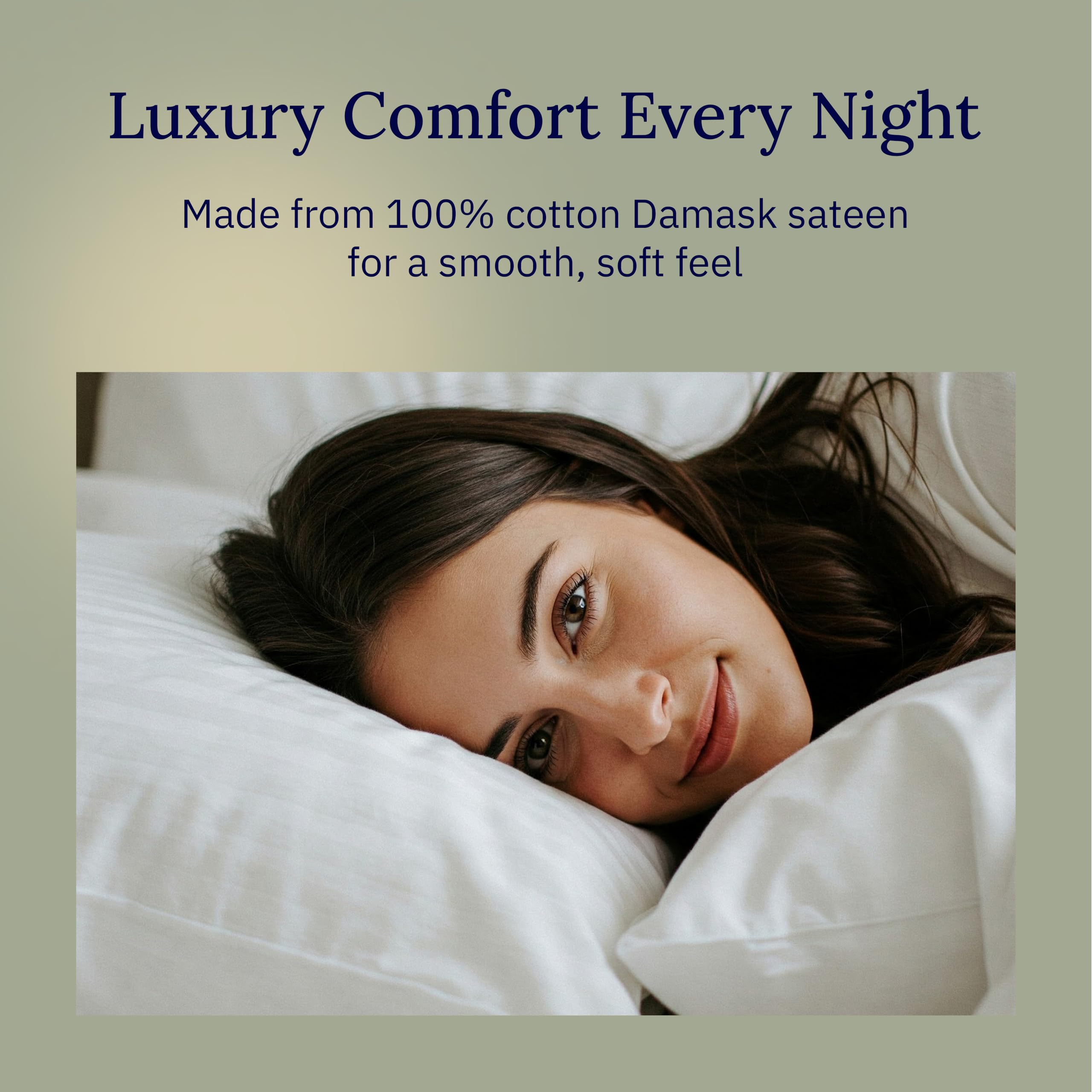 CALIFORNIA DESIGN DEN Soft & Silky 500 Thread Count 100% Cotton is Cool & Smooth, White Pillowcases Queen Size Fits Standard & Queen Pillows (Pure White)