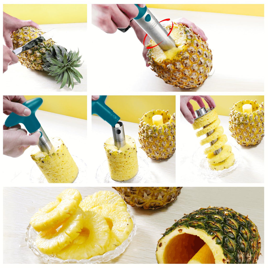 Pineapple Corer, [Upgraded, Reinforced, Thicker Blade] Newness Premium Pineapple Corer Remover, Stainless Steel Pineapple Core Remover Tool for Home & Kitchen with Sharp Blade for Diced Fruit Rings
