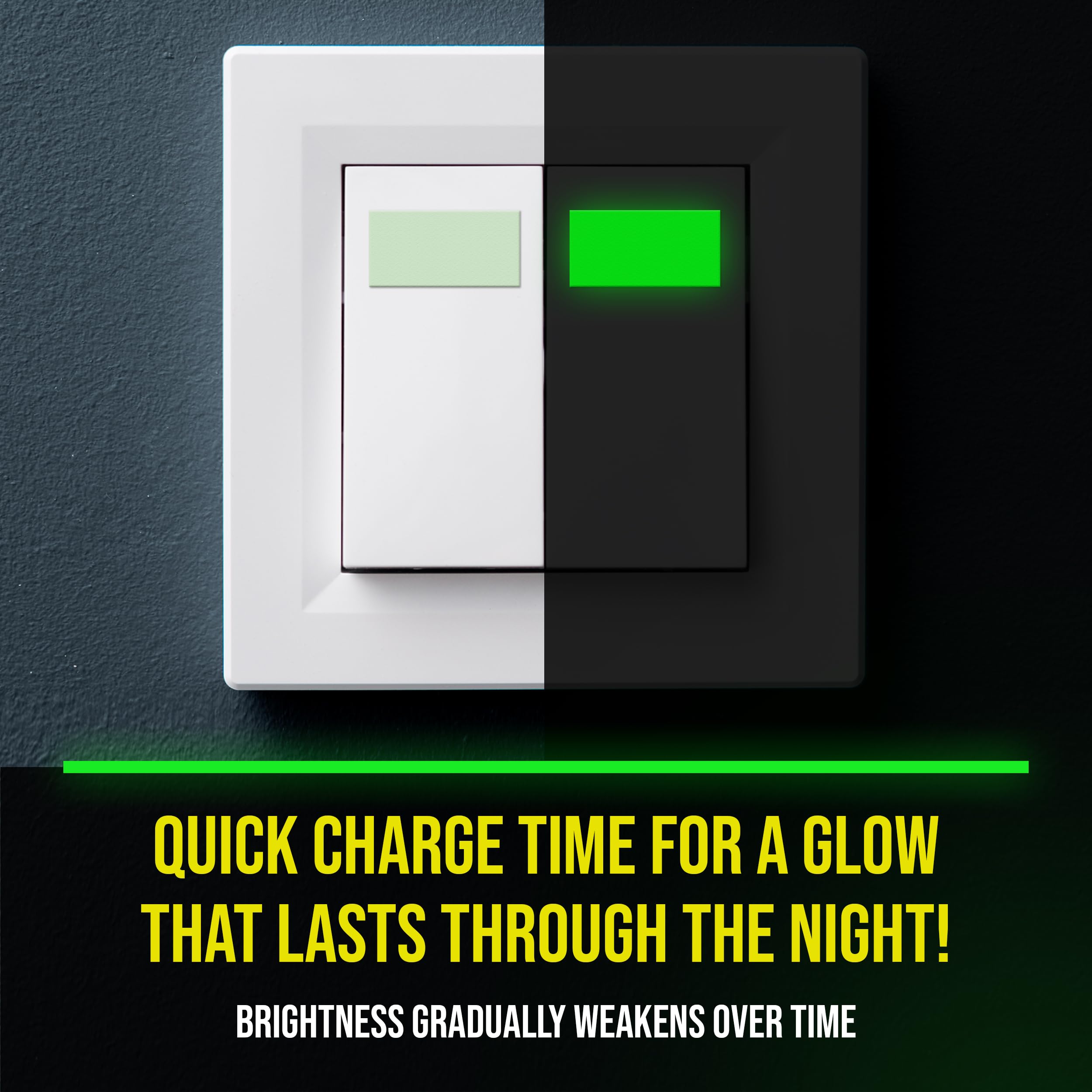 Lockport Glow in The Dark Tape - 2 Pack - 30 Ft x 1 in - Bright - Rechargeable - Reflective - Halloween Decoration, Christmas Decor, Night Decorations, Safety and Home Marking, Stairs, Exit Sign