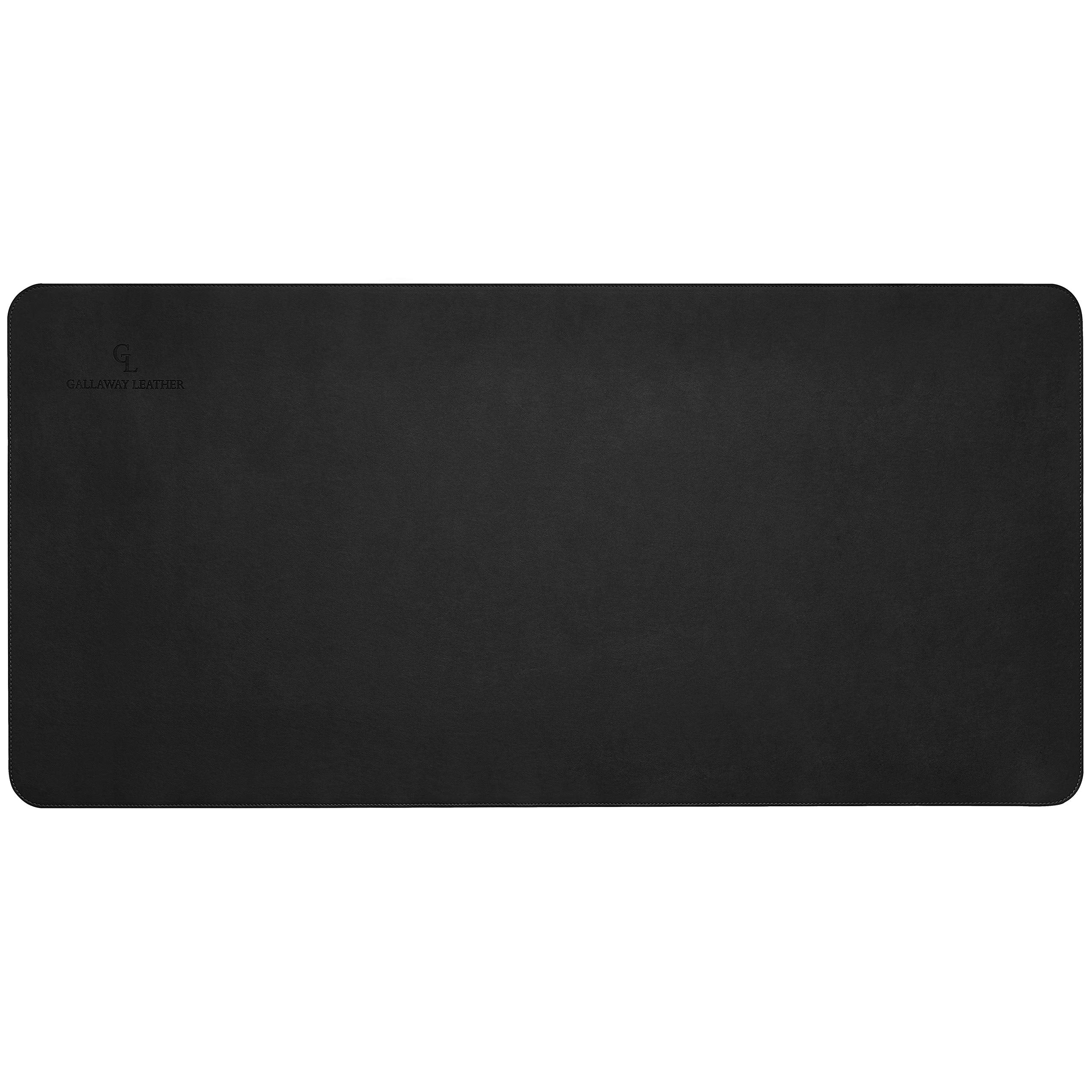 Gallaway Leather Desk Mat,Desk Writing Pad - Office Desk Pad, Medium 24" x 14" Black, Desk Mats on Top of Desks, Gift Ready Elegant Computer Desk Mat Desk Cover Desk Pad Protector PU Leather