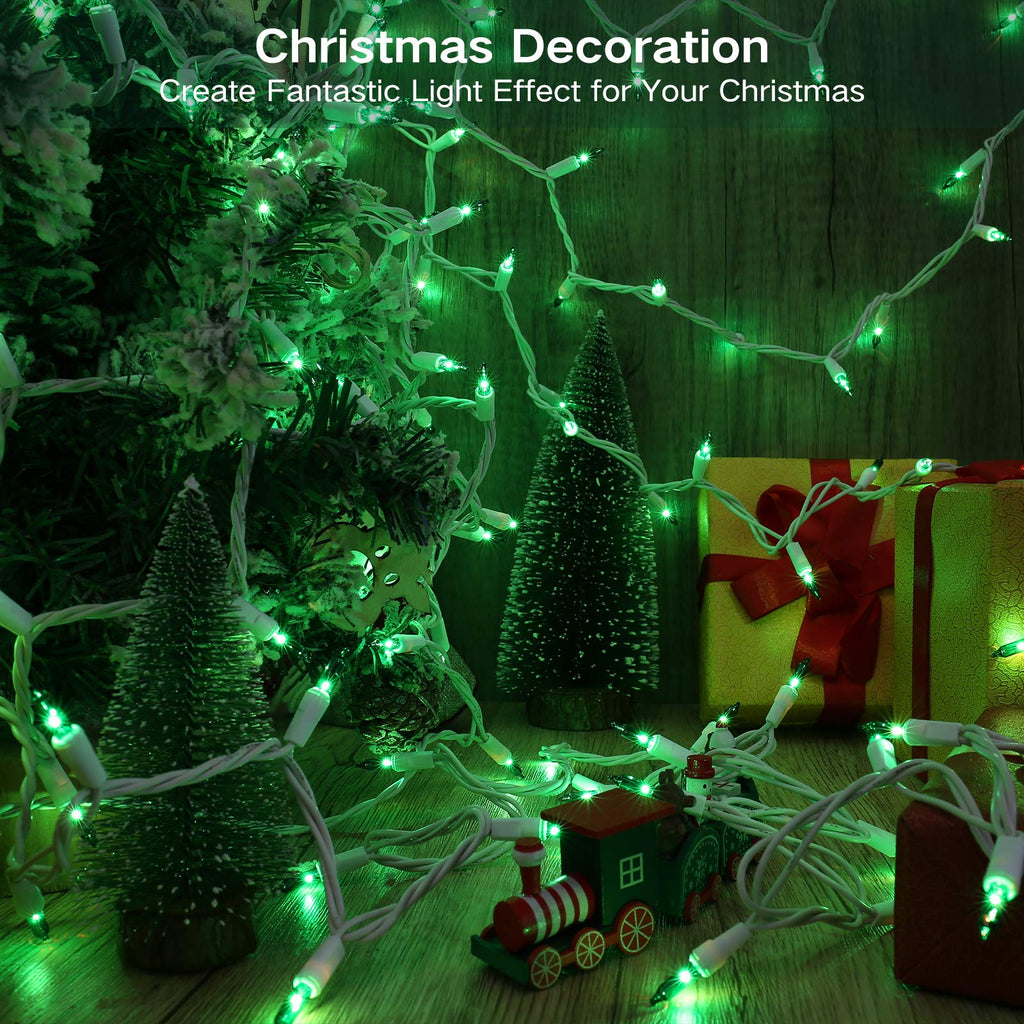 Brizled Christmas Lights, 600 Count 139.2ft Incandescent Mini Lights, Connectable 120V UL Certified for Xmas Wedding Bedroom Porch Decor, White Wire, Warm White