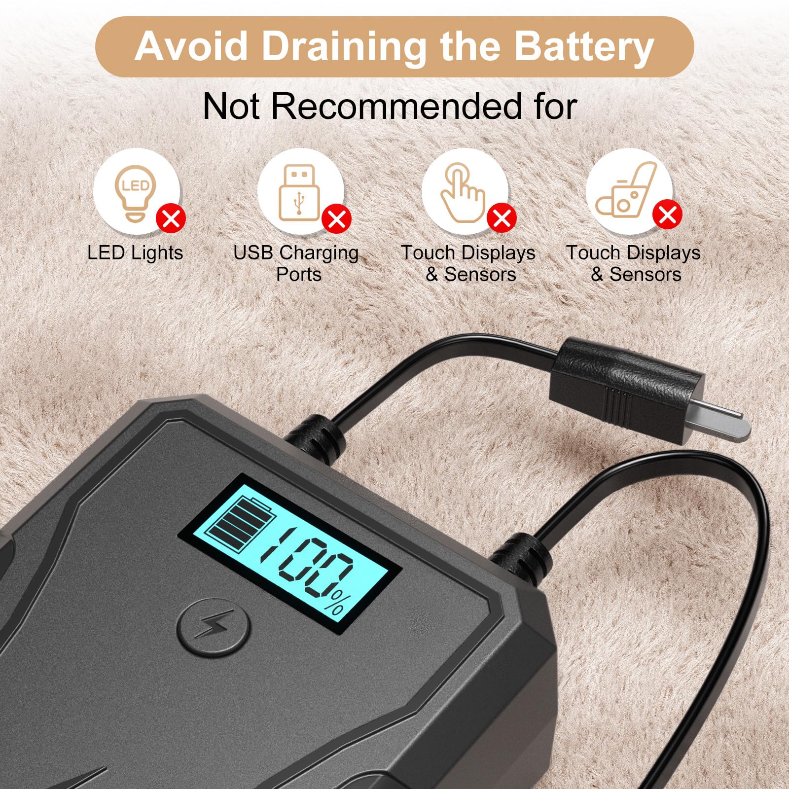 Battery Pack for Reclining Furniture without Charger, 2500mAh Universal Recliner Battery Pack Rechargeable with LED Display for Electric Recliner, Sofa, Couch, Lift Chair, 2-Pin Motion Furniture