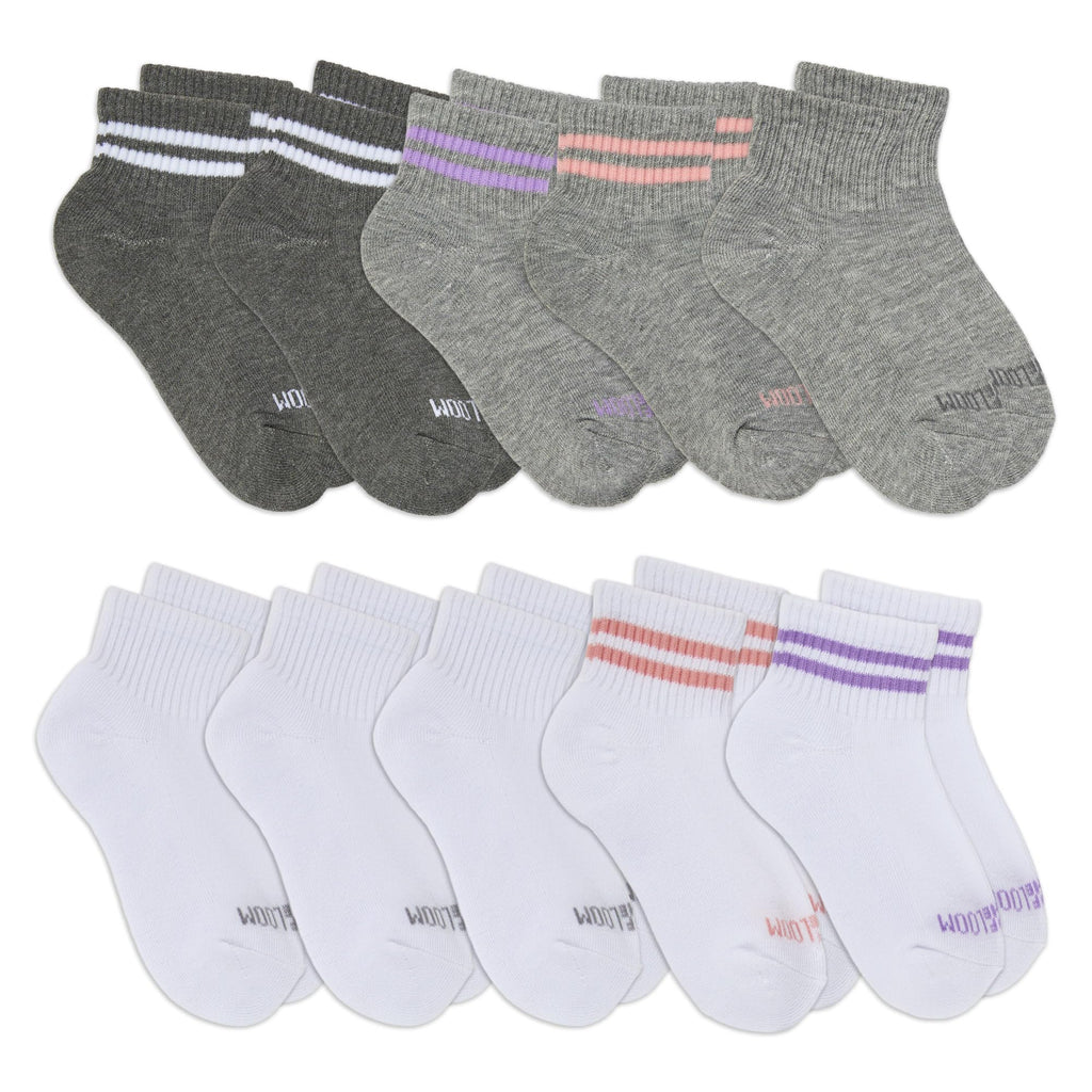 Fruit of the Loom Girl's Everyday Essential Soft Cushion Socks