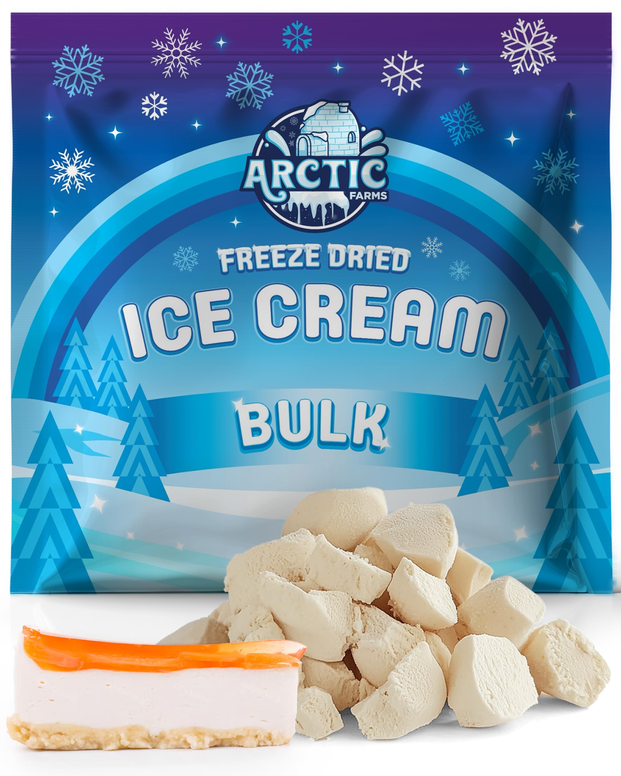 Arctic Farms Freeze Dried Ice Cream Bits Bagged and Boxed - Does Not Melt (1lb, S'mores)