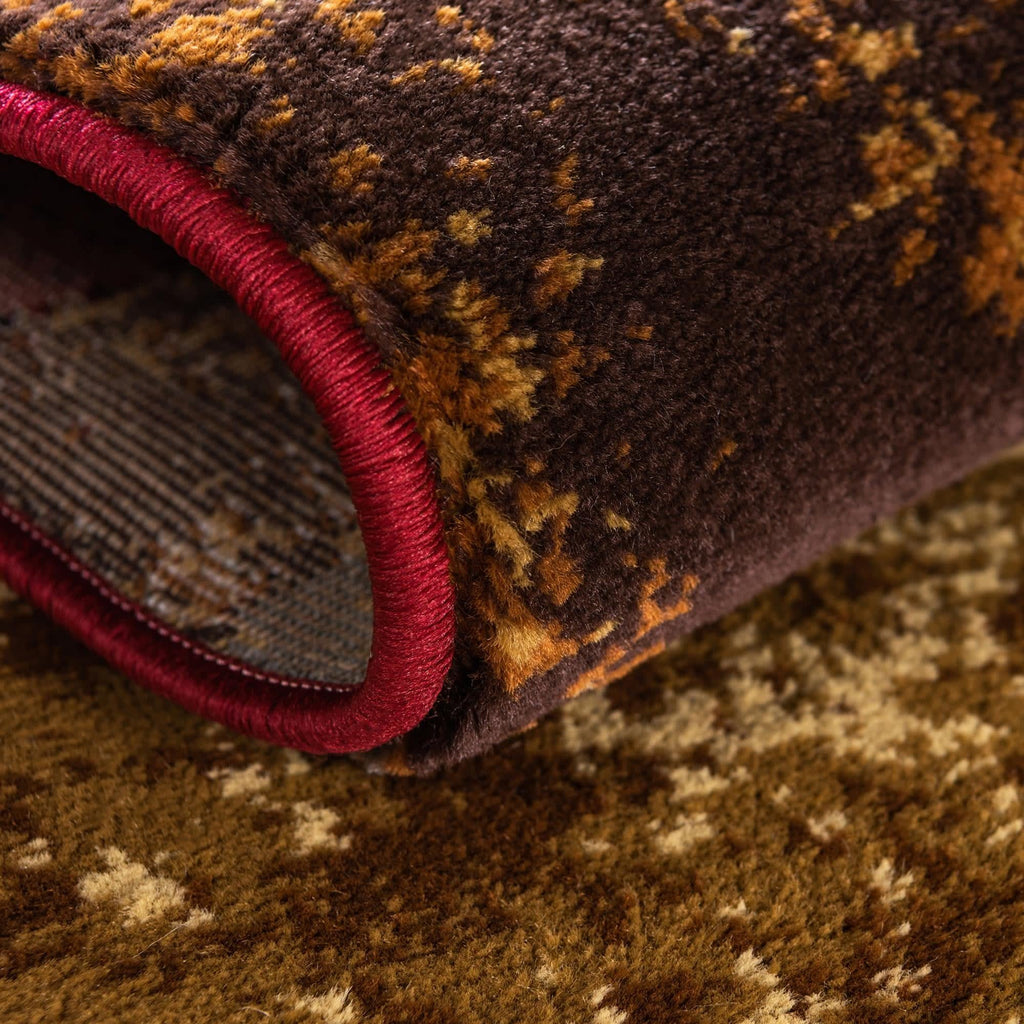 Unique Loom Barista Collection Area Rug - Kouillou (2' 2" x 3' 1" Oval, Multi/Brown)