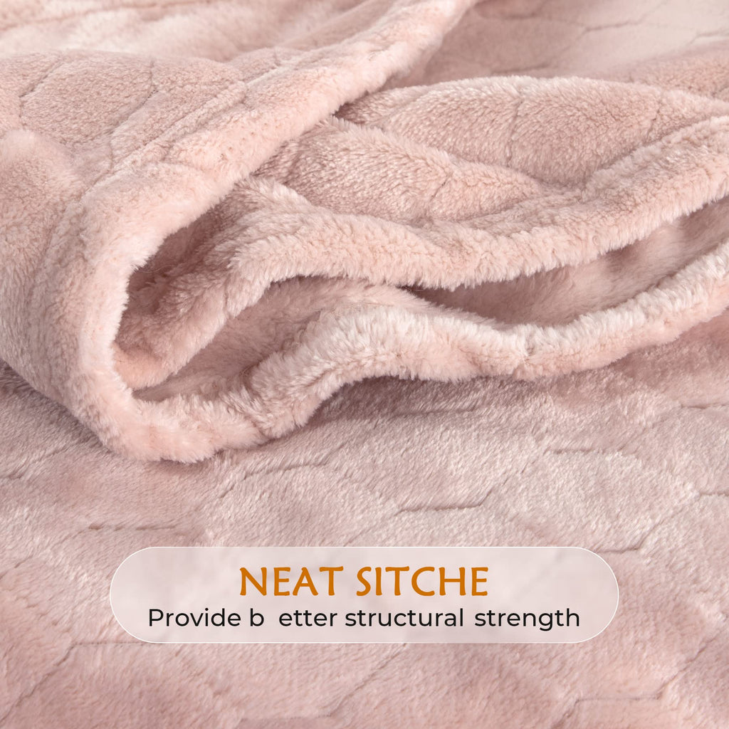 TOONOW Fleece Blanket Fuzzy Plush Throw Blanket 50" x 60", Super Soft Fluffy Bed Blanket Geometric Pattern Comfy Microfiber Flannel Blankets for Couch, Bed, Sofa, Black