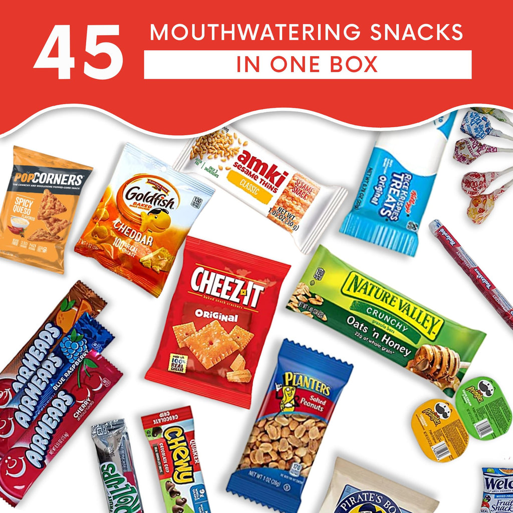 Jumbo Jumble Snack Box (25 Count) Gift Care Package Snacks Variety Pack for Adults Teens Kids Men Women school College Office Birthday (Healthy Set)