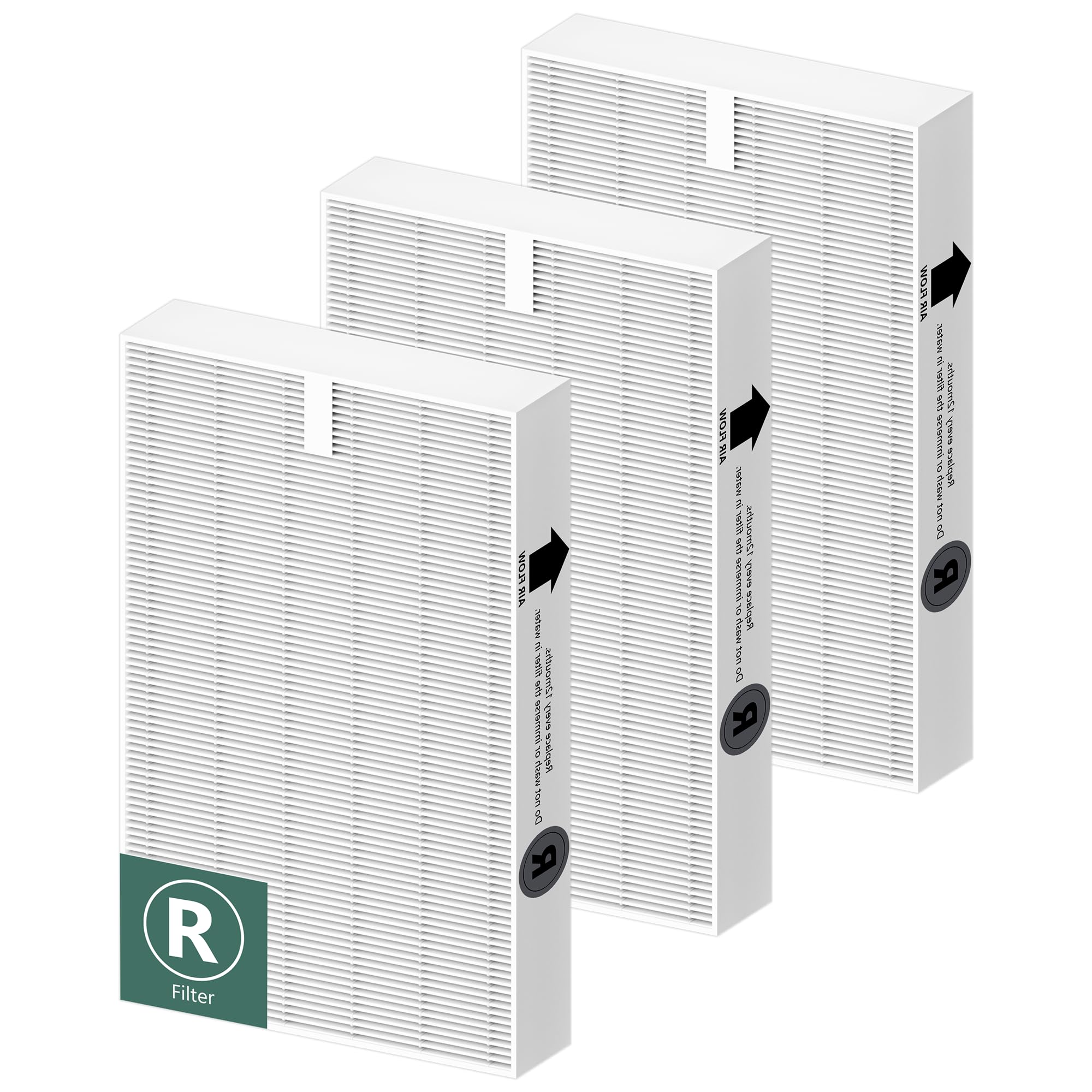 Air Purifier Filter R Replacement for Honeywell Air Purifier HPA100/200/300 and 5000 Series, Funmit 3 Pack Filter Compatible with Honeywell R Filter (HRF-R3 & HRF-R2 & HRF-R1)