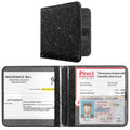 CoBak Car Registration and Insurance Holder - Men and Women Small Lightweight Vehicle Glove Box Car Organizer, Auto Truck Comparment Accessories Case for Essential Document, Driver License (Black)