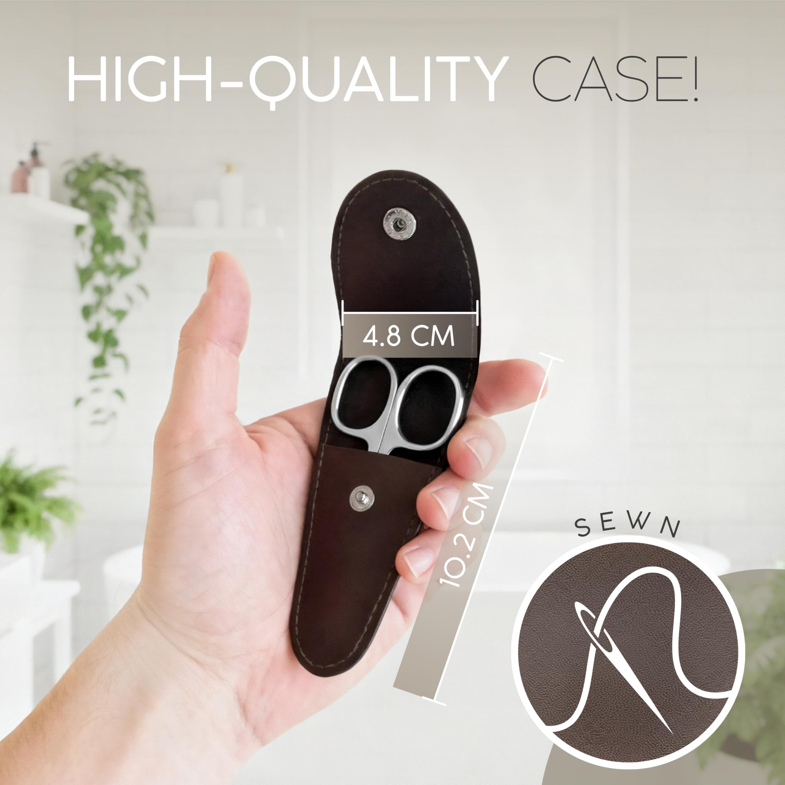marQus - Straight nail scissors made in Germany Solingen for precise cutting of nails suitable as fingernail and toenail cutter with Premium Storage Case