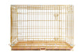 HOMEY PET 24" Gold Color Folding Design Dog Crate Puppy Ertra Small Breed Dog Kennels with Removable Floor Grid and Pull Out Tray, Dog Cage Copper Gold Finish