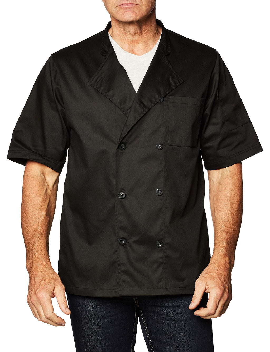 Chef Code Men's Short Sleeve Unisex Classic Chef Coat