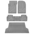 Motor Trend FlexTough™ Heavy Duty Rubber Black Car Floor Mats All Weather & Jumbo SUV Cargo Liner Full Set - Universal Trim to Fit Automotive Floor Mats & Trunk Mats for Cars Interior Accessories