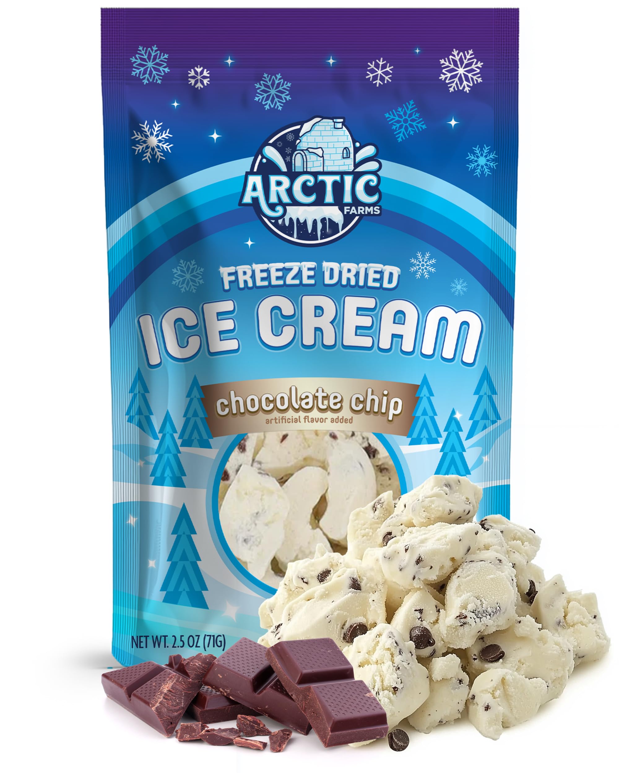 Arctic Farms Freeze Dried Ice Cream Bits Bagged and Boxed - Does Not Melt (1lb, S'mores)