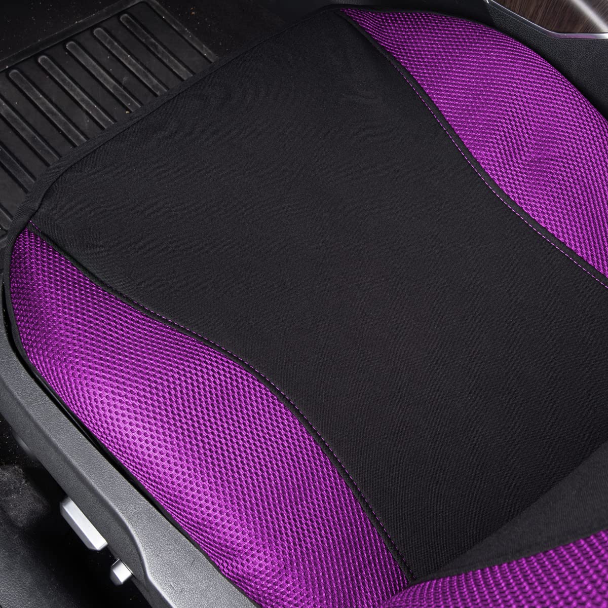Flying Banner Butterfly car seat Covers ful Set Fashion Universal Lady Woman Female Rear Bench Split Colorized (2 Fronts, Mint Blue)