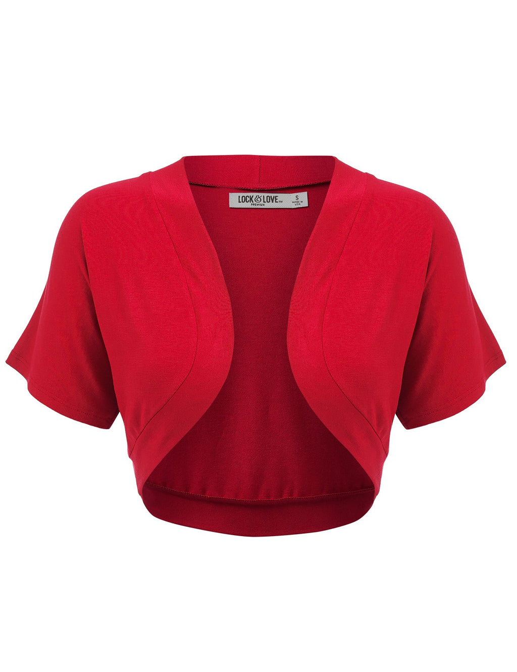 Lock and Love Women's Versatile Open Front Lightweight Short Sleeve Bolero Shrug