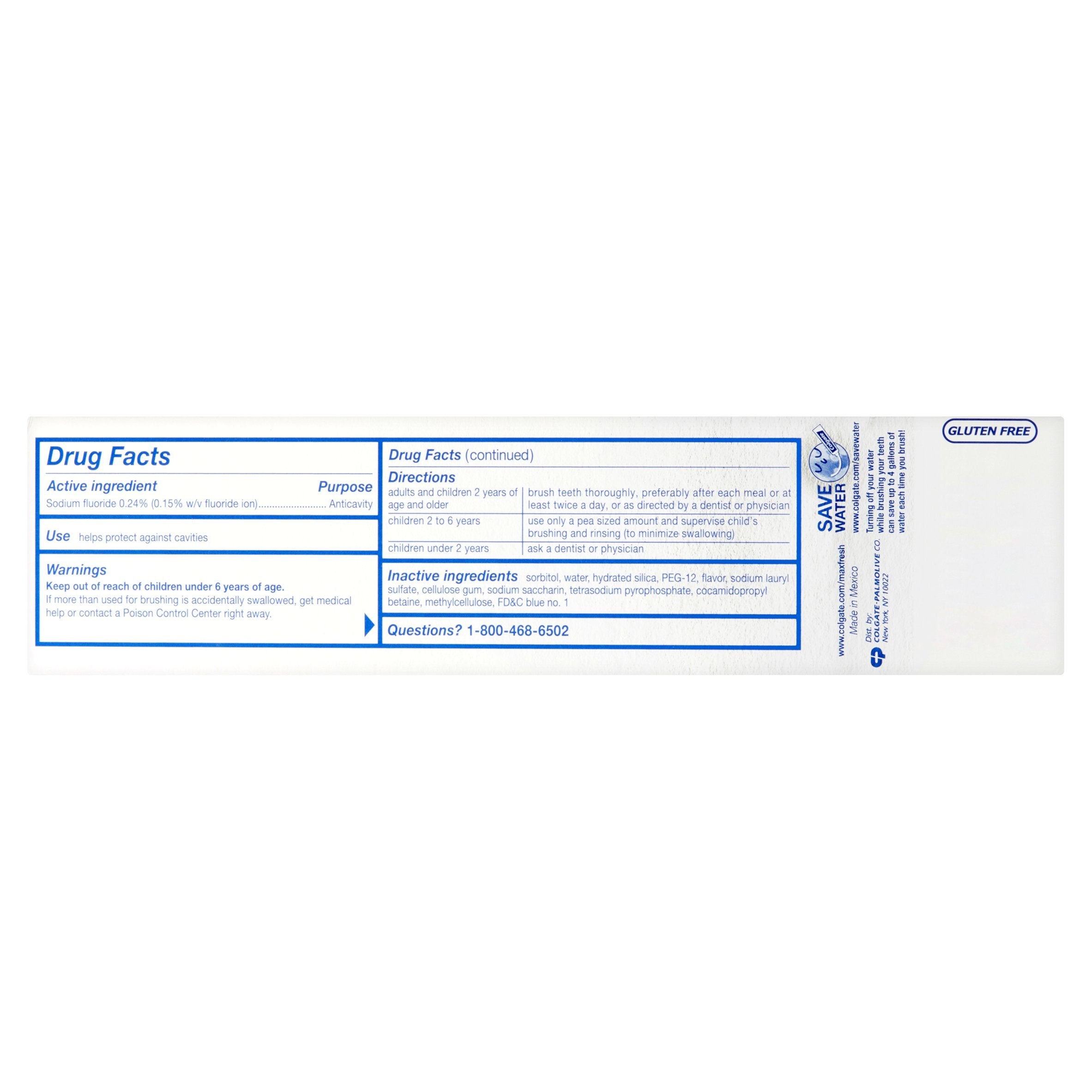 Colgate Max Fresh Toothpaste - KnockOut - With Odor Neutralizing Technology - Net Wt. 6 OZ (170 g) Per Tube - Pack of 4 Tubes | Odor Neutralizing Technology