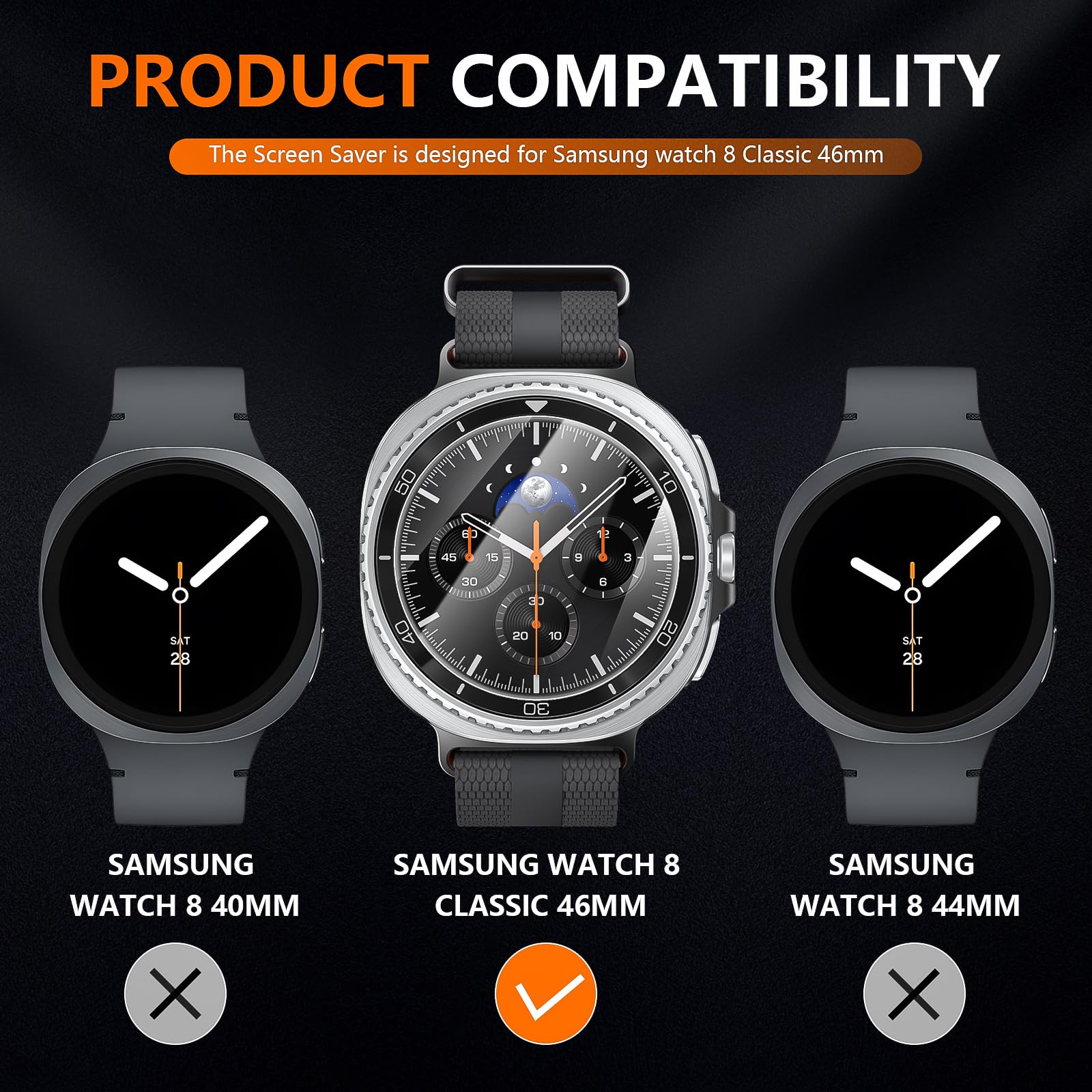Suoman 4-Pack for Samsung Galaxy Watch 4 Classic 46mm Tempered Glass Screen Protector for Galaxy Watch 4 Classic 46mm Smartwatch [2.5D 9H Hardness] [Anti-Scratch]