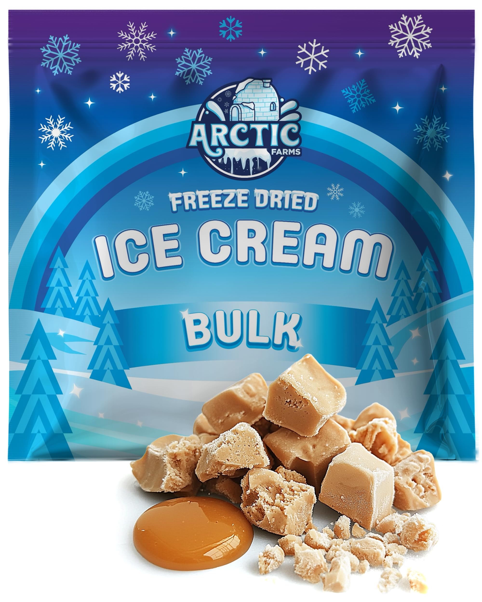 Arctic Farms Freeze Dried Ice Cream Bits Bagged and Boxed - Does Not Melt (1lb, S'mores)