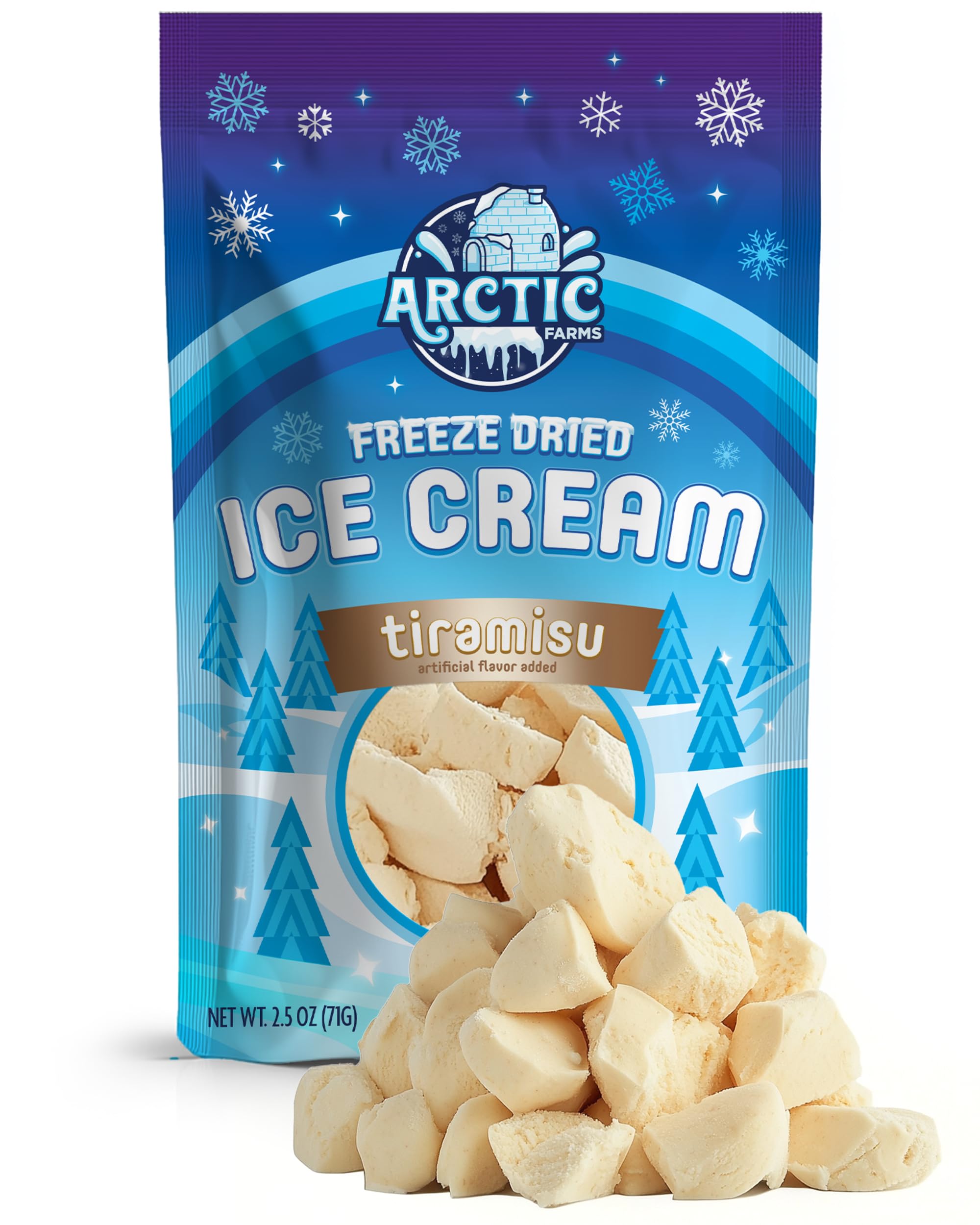 Arctic Farms Freeze Dried Ice Cream Bits Bagged and Boxed - Does Not Melt (1lb, S'mores)