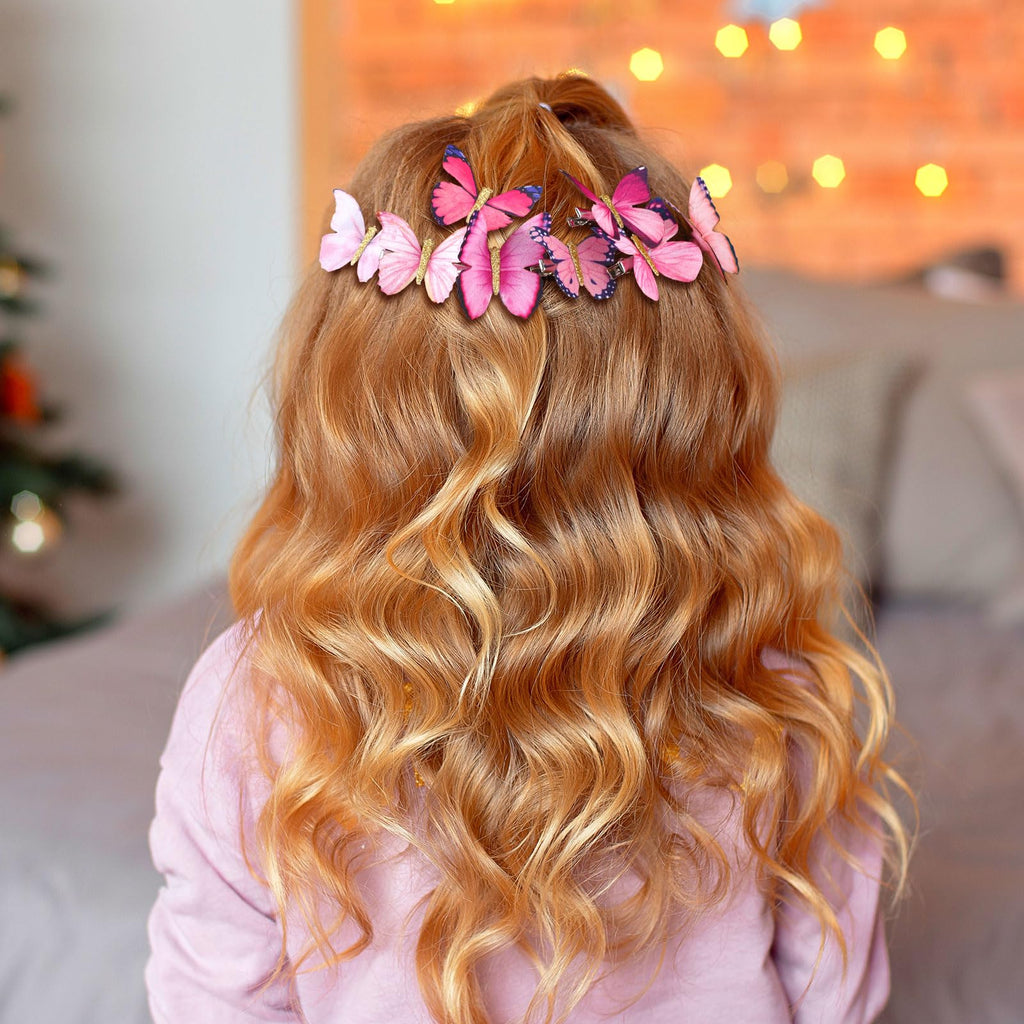 Boao 18 Pieces Glitter Butterfly Hair Clips for Girls Teens Women Hair Accessories (Bright Style)