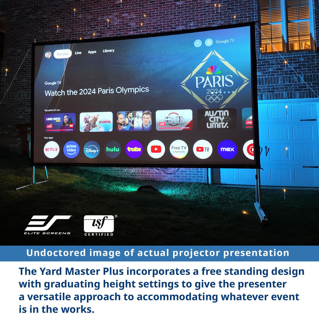 Elite Screens 100-inch Wraith Veil DUAL, 16:9, 0.8 Gain, 150° Viewing Angle, Front & Rear Projection Screen, Yardmaster 2 OMS100H2-Dual