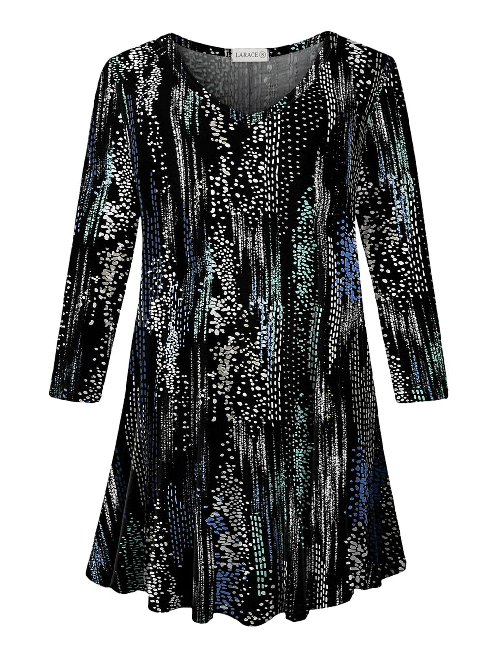 LARACE Plus Size Tops for Women 3/4 Sleeve Shirts V Neck Tunic Tops Blouses