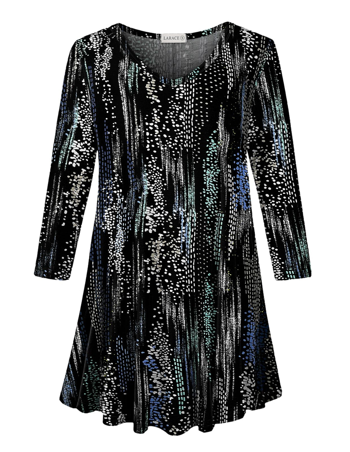 LARACE Plus Size Tops for Women 3/4 Sleeve Shirts V Neck Tunic Tops Blouses