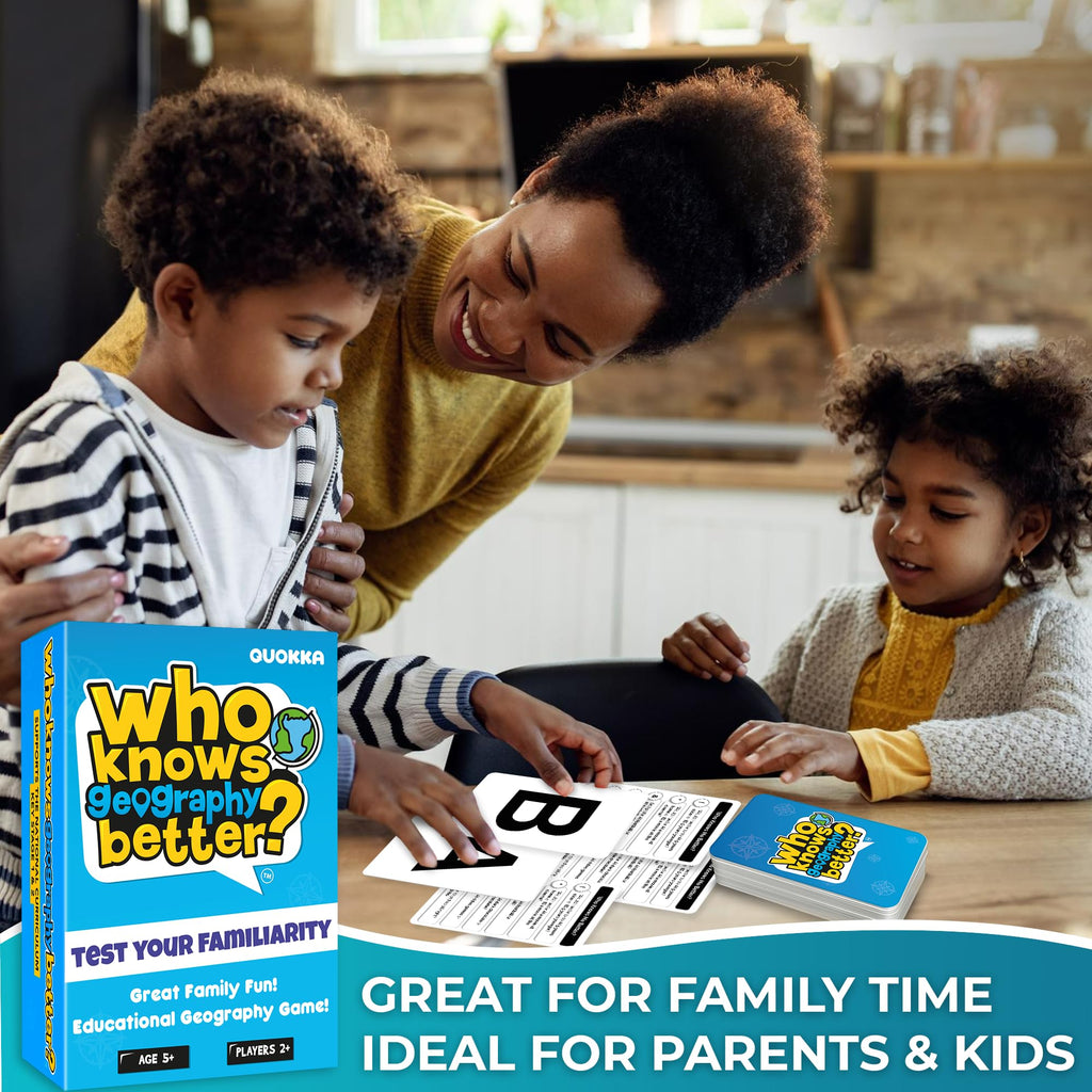 Family Board Games for Kids and Adults - Trivia Card Games for Kids 8-12 and Adults - Who Knows Me Better for Family Game Night - 500+ Facts Questions from Ages 6-8 — Fun Travel Car Activities for 5+