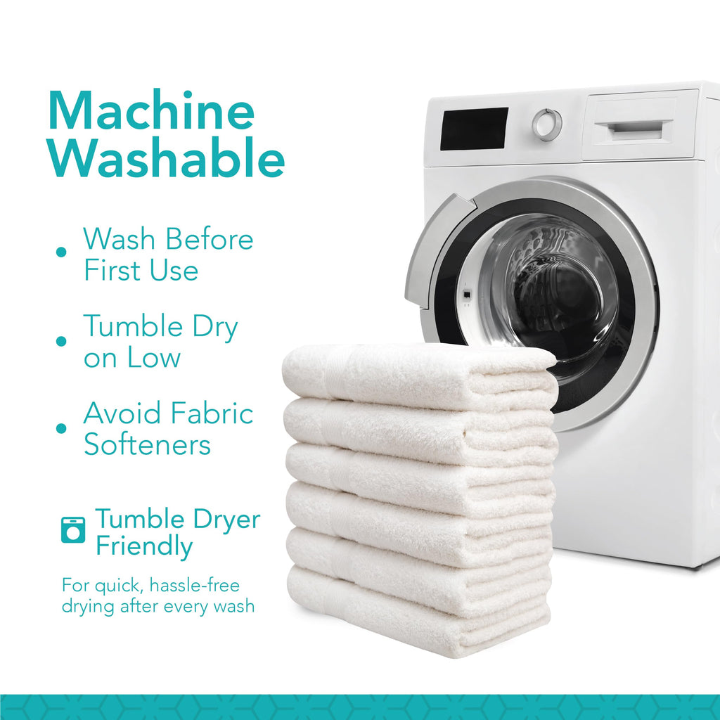 Pleasant Home Bath Towels Set of 6 (24” x 50”) 100% Cotton, 515 GSM | Lightweight, Soft & Highly Absorbent Luxury Towels for Bathroom | for Gym, Pool & Spa | 6 Pack, Gray