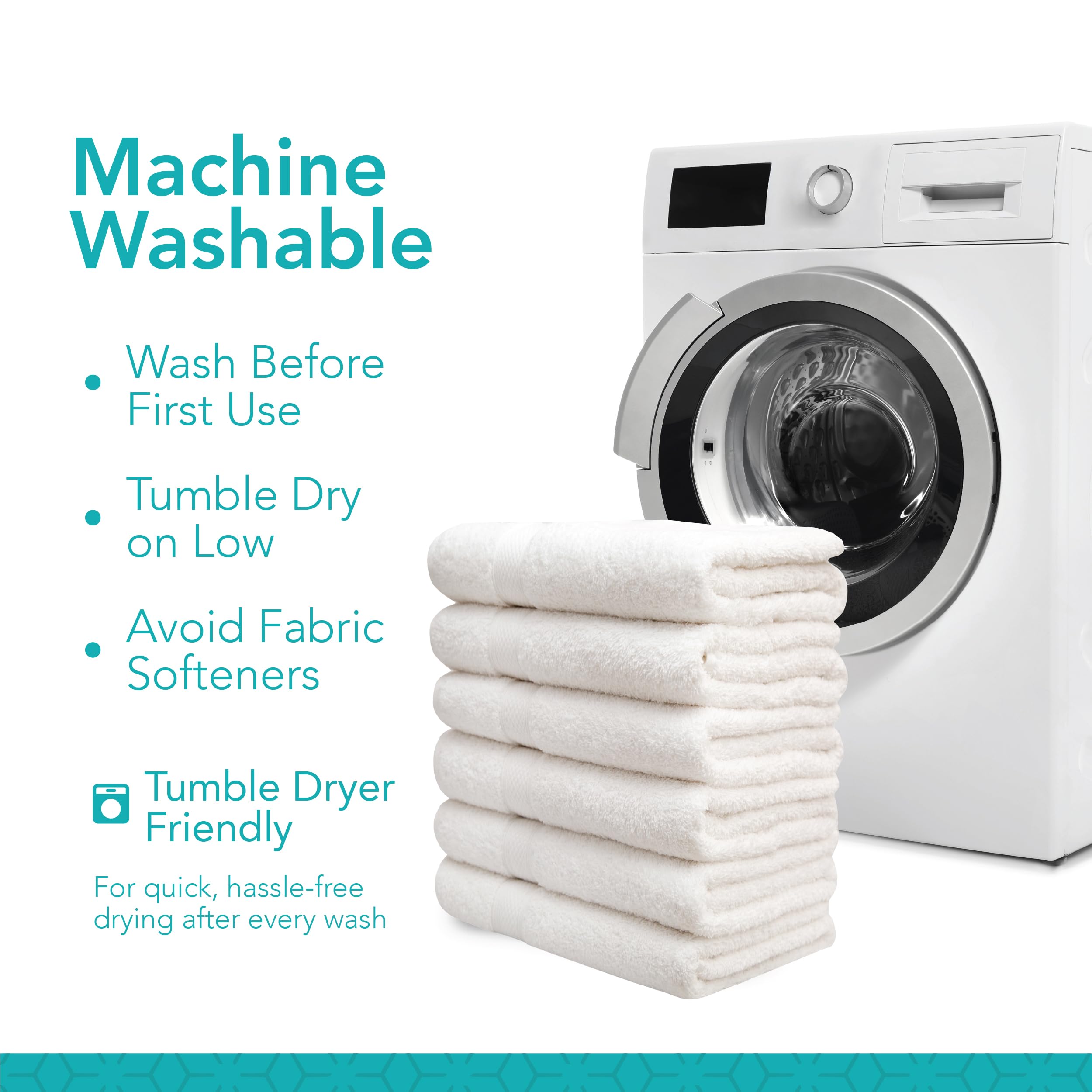 Pleasant Home Bath Towels Set of 6 (24” x 50”) 100% Cotton, 515 GSM | Lightweight, Soft & Highly Absorbent Luxury Towels for Bathroom | for Gym, Pool & Spa | 6 Pack, Gray