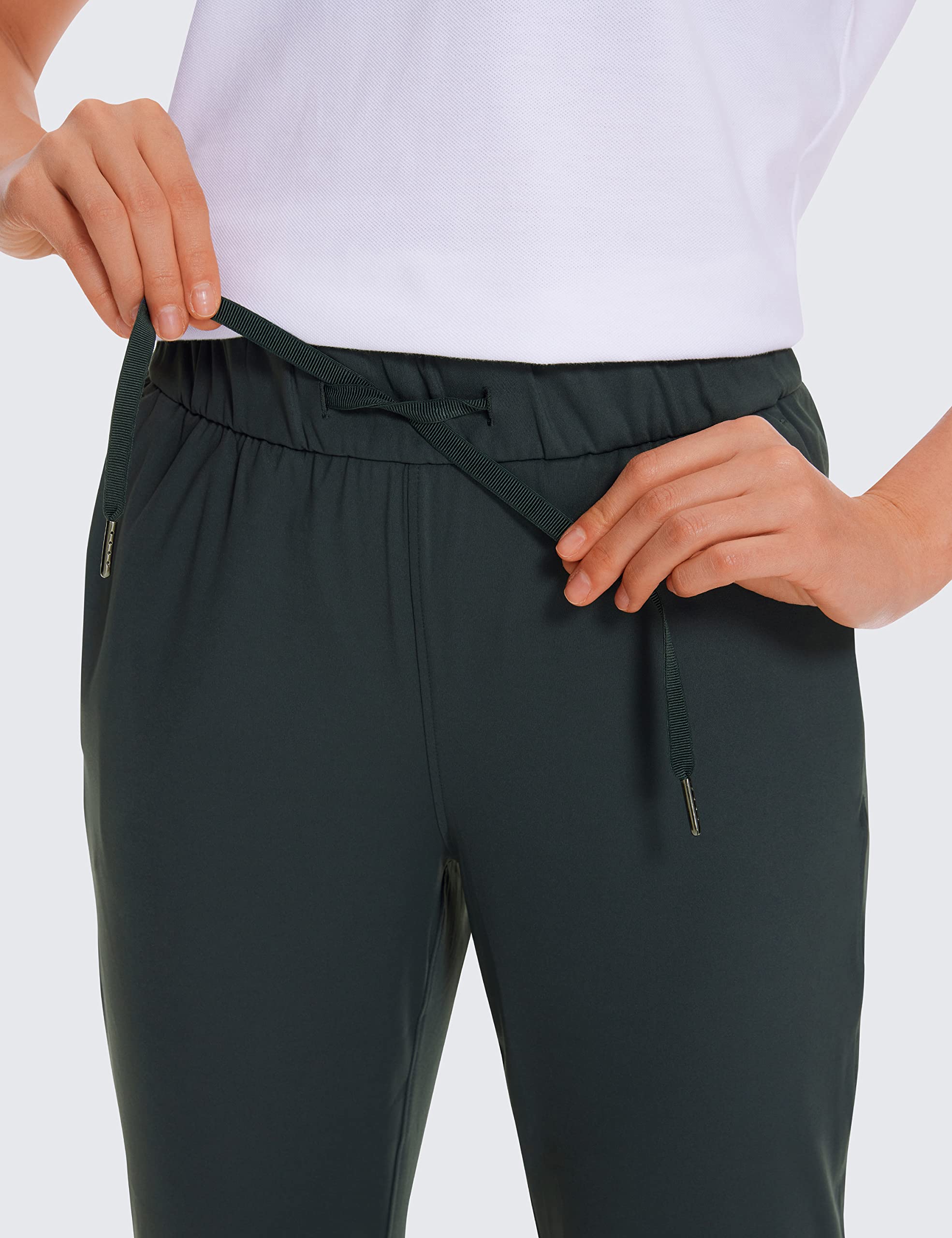 CRZ YOGA 4-Way Stretch Ankle Golf Pants for Women 27" - Casual Dress Work 7/8 Sweatpants with Pockets