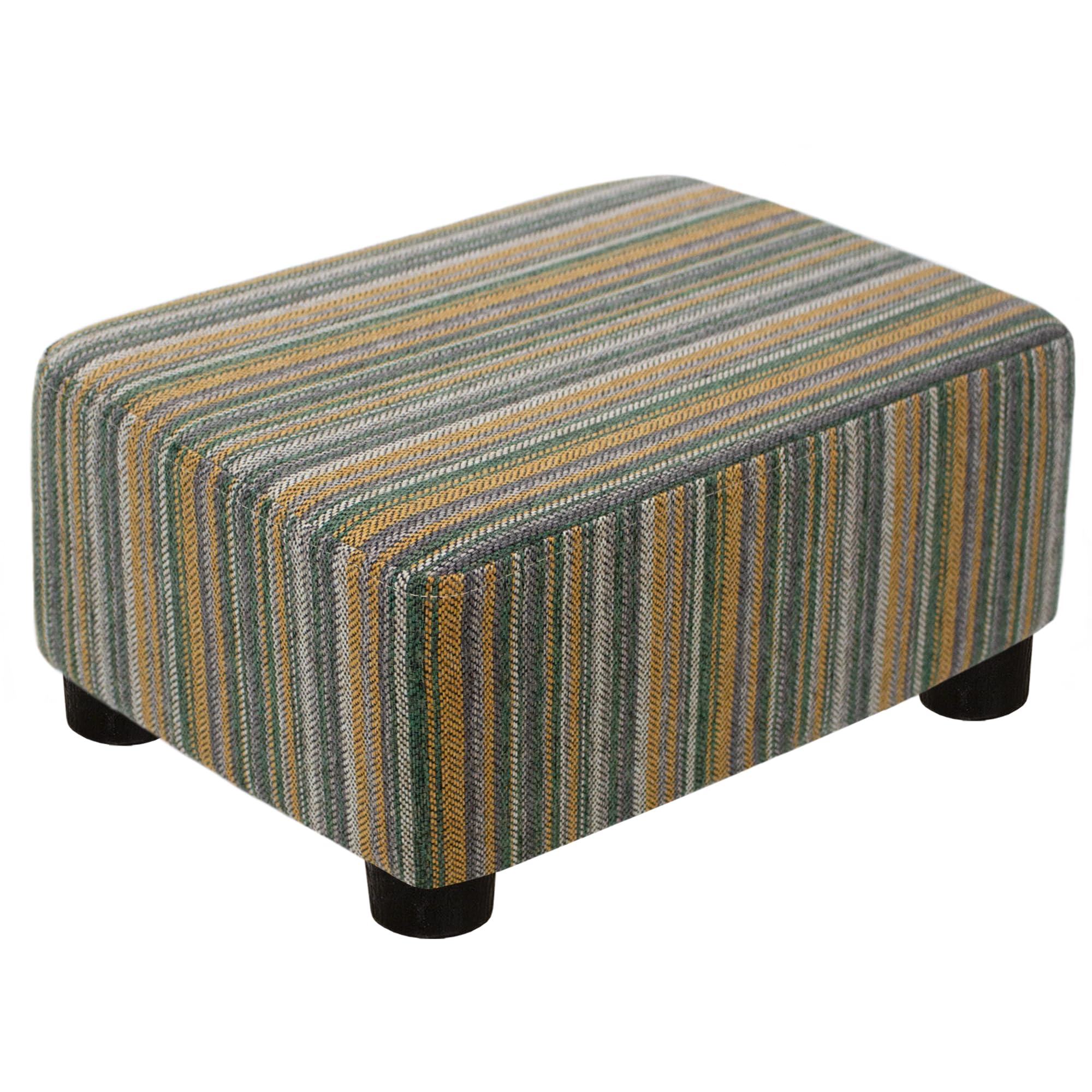 CAROLMADE Small Foot Stool Ottoman Footstool with Legs Under Desk Footrest for Living Room Bedroom and Office, Black