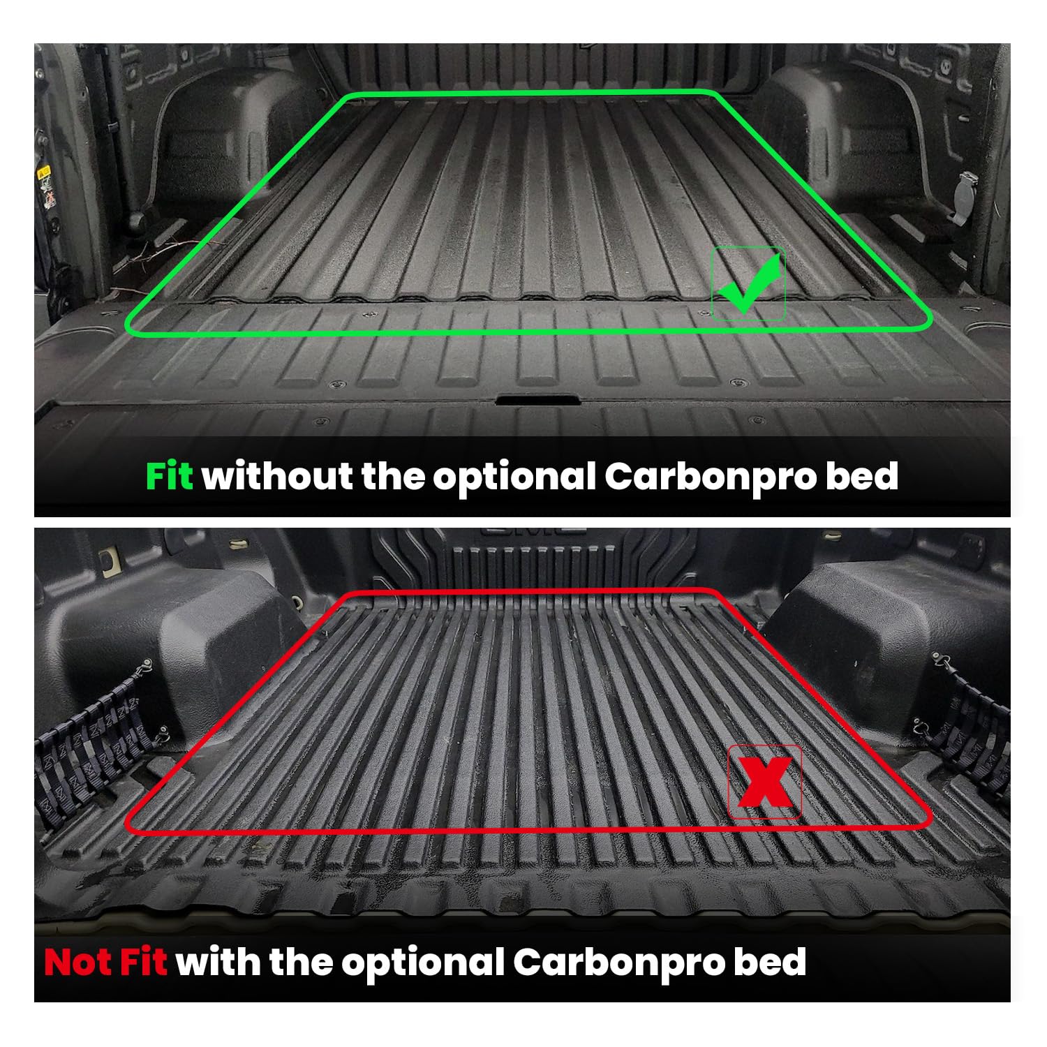LASFIT Truck Bed Mat for 2009-2016 Ford F250 F350 F450 6.75ft Super Duty 81.9'' Bed Liner(Not fit with Drop-in Bed Liner), TPE 100% All Weather Car Bed Mat for F-250 F-350 F-450,1PCS Black