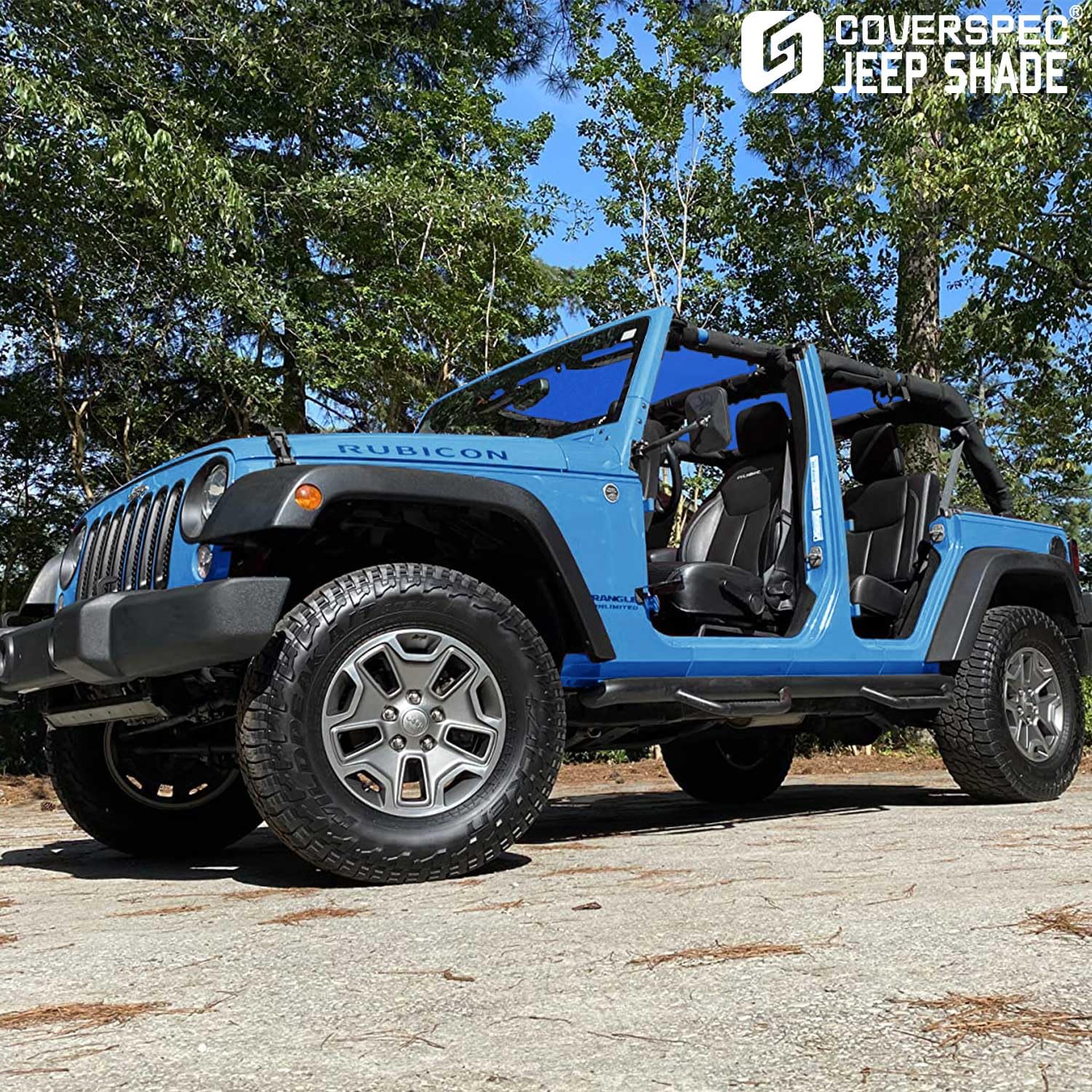 JT Top Sun Shade Roof Compatible with Jeep Gladiator 4 Door 2018 to 2023 Sunshade Sunroof Bikini Cover Blocks UV Wind Noise Black Mesh for Front and Rear 2 pcs