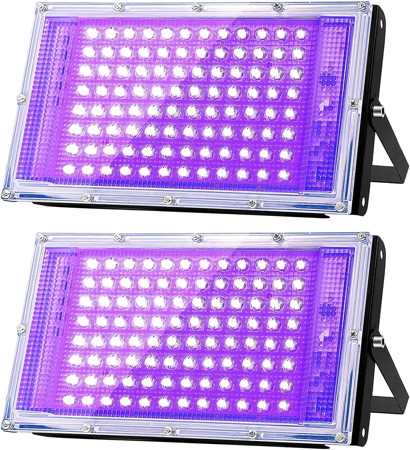 100W LED Black Light, Powerful UV Spotlight, IP66, 395nm UV Lamp for Christmas, Halloween Glow Party (1 Pack)