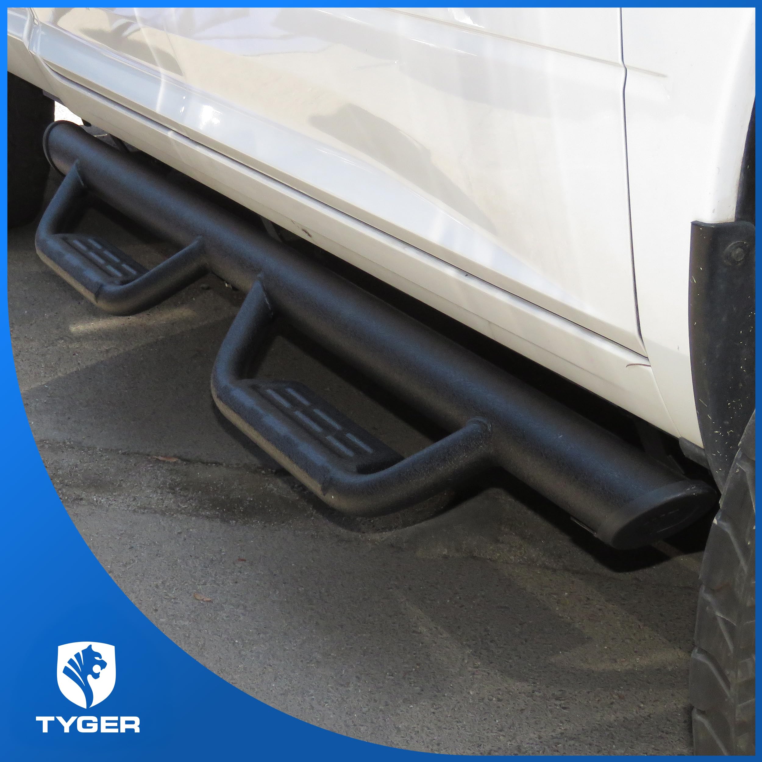 Tyger Auto Tyger Access Running Boards Compatible with 2009-2018 Dodge Ram 1500; 2010-2026 2500 3500; 2019-2024 Classic | Crew Cab | TG-AS2D24005 | Textured Black Drop Step Rail