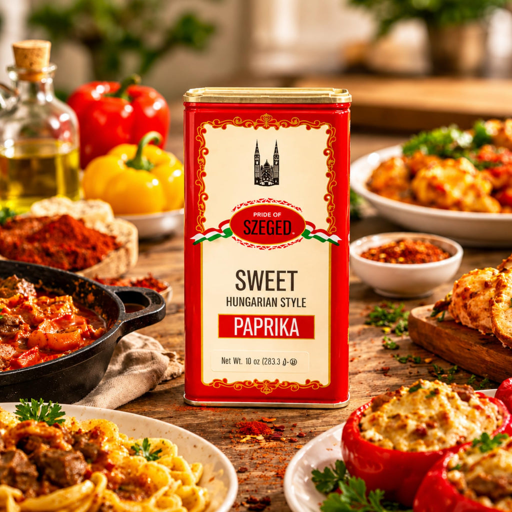 Pride of Szeged Hot Paprika Powder, Bright Red, 4 oz. Tin, 1-Count