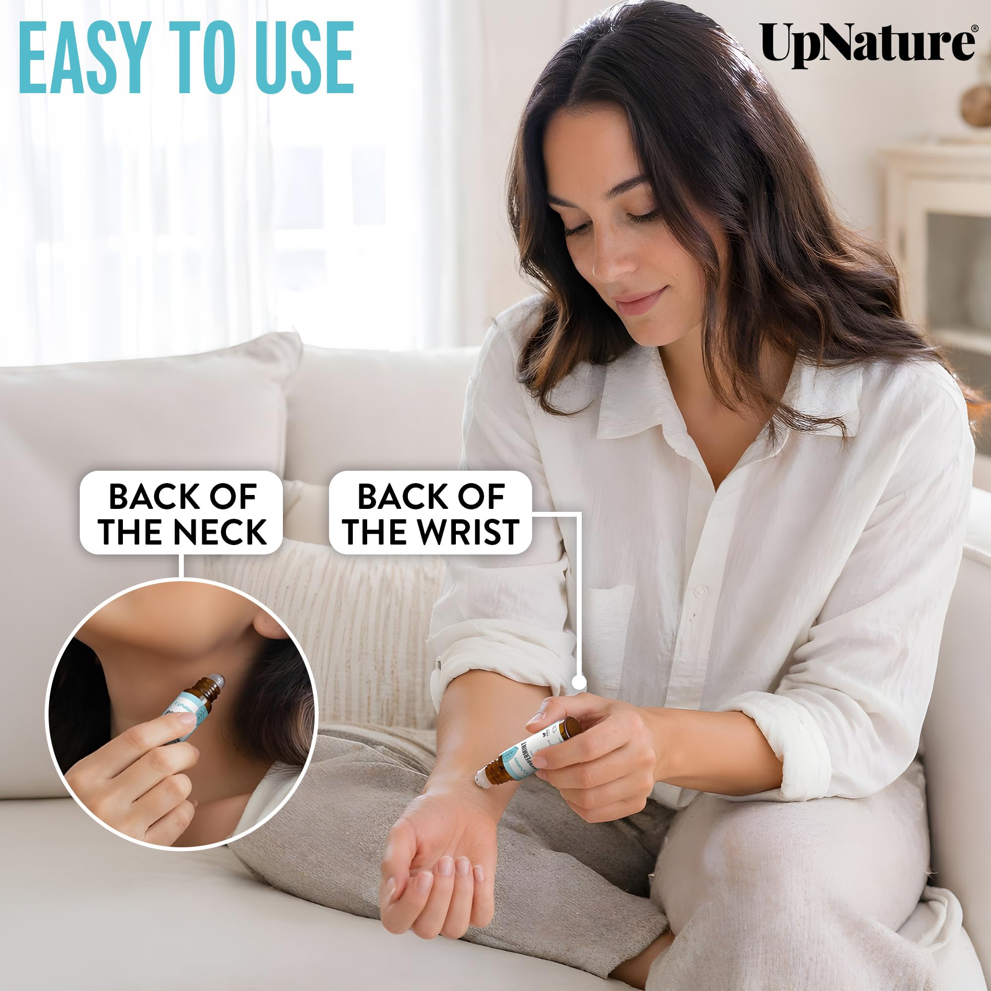 UpNature Lavender Essential Oil Pure Roll On - 100% Natural Lavender Oil for Skin