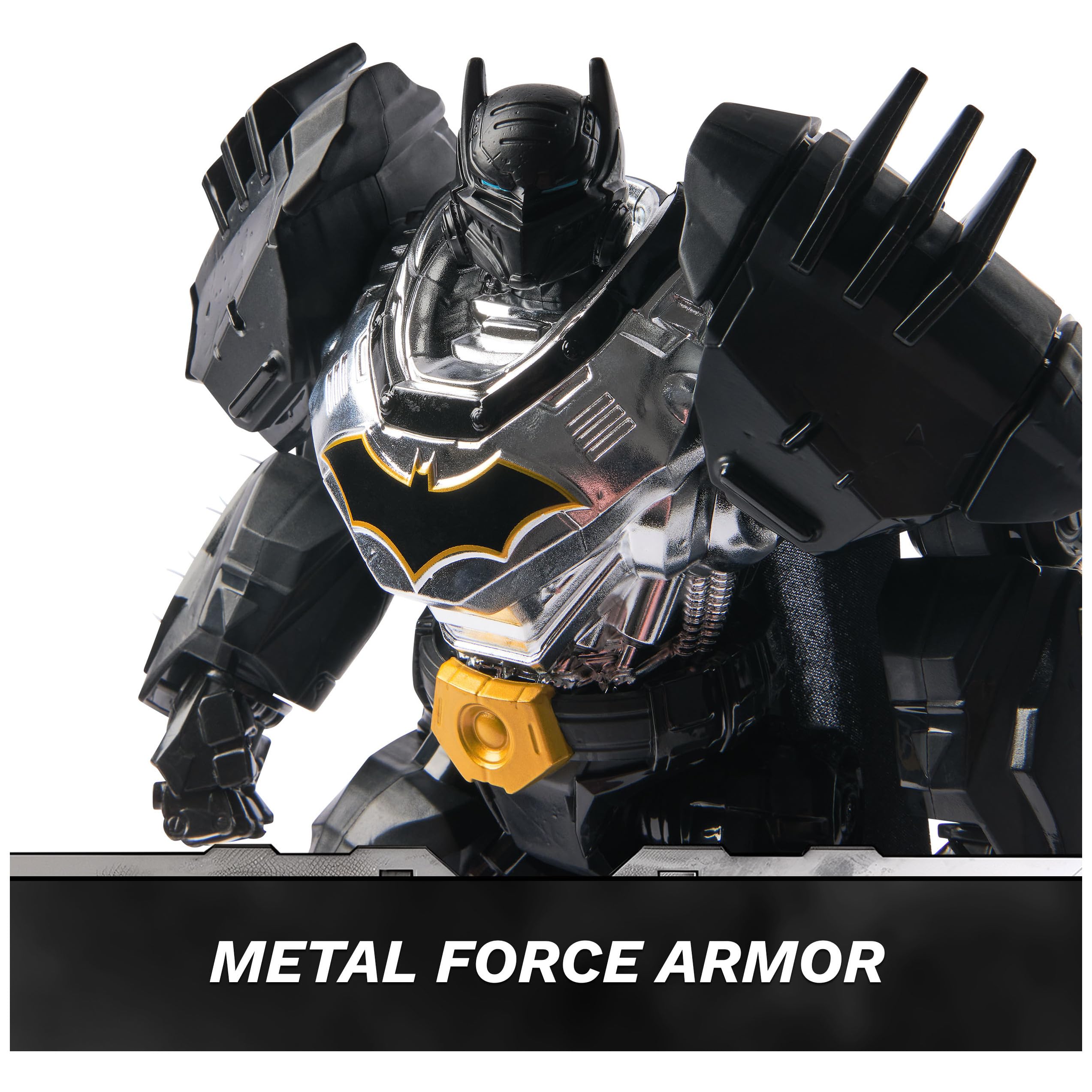 DC Comics, Metal Force Batman Action Figure, 12-Inch Extra Large Super Hero Collectible Kids Toys for Boys and Girls Ages 4 and Up