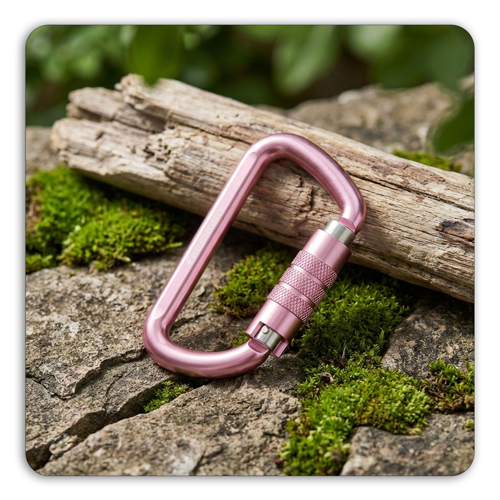 FresKaro 3inch 12kN-2698lbs Auto Locking Carabiner Clips, Solid D Shape, Heavy Duty 7075 Aluminum, Lightweight 1.09oz, Rust Proof, for Hammock, Hiking, Dog Leash, Keychain etc., Multi-Colors