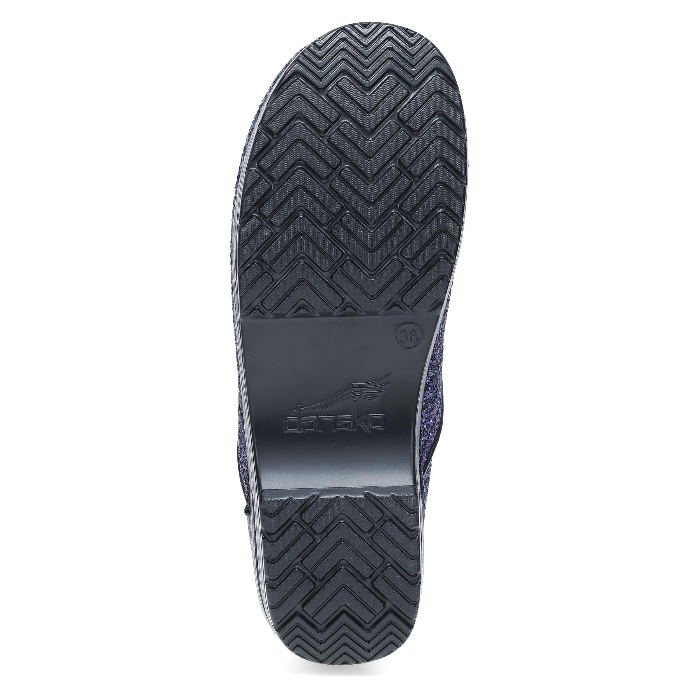 Dansko Professional Glitter Slip-On Clogs for Women – Rocker Sole and Arch Support for Comfort – Shiny and Stylish Glitter Uppers
