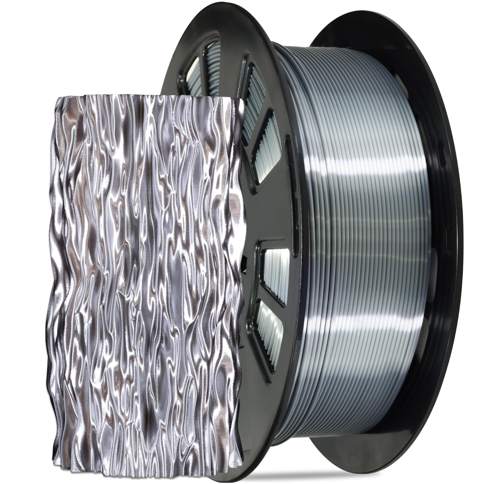 1.75mm PLA 3D Printer Filament Bundle: Glow in Dark Green/Blue/Purple/Rainbow, One Spool Clear Multi Colored, Each Spool 250g, Total 1.25Kg 3D Printing Material, 250g x 5 Spools Glow in Dark PLA