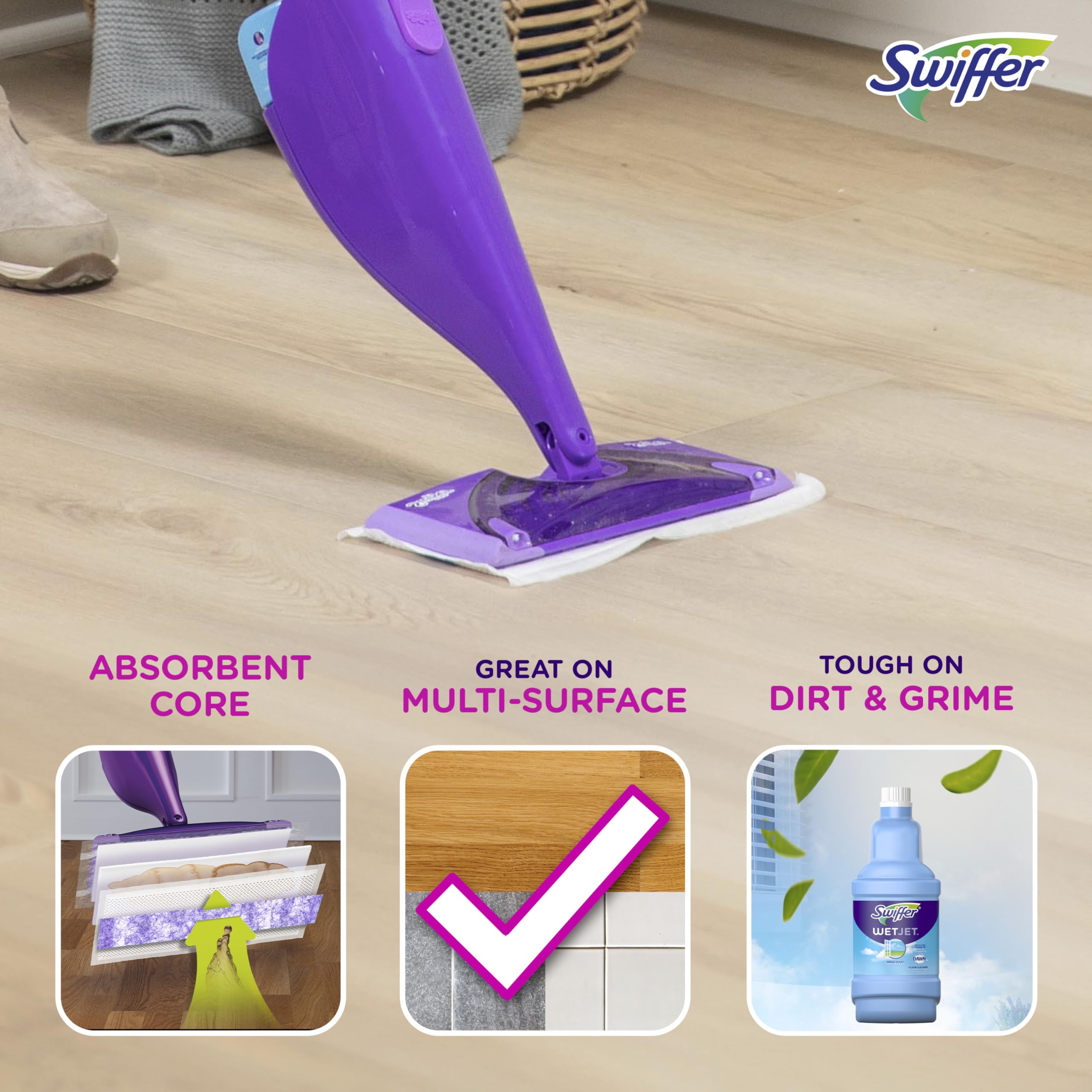 Swiffer WetJet Wood Mopping Pad Refill - 12ct (Pack of 3)